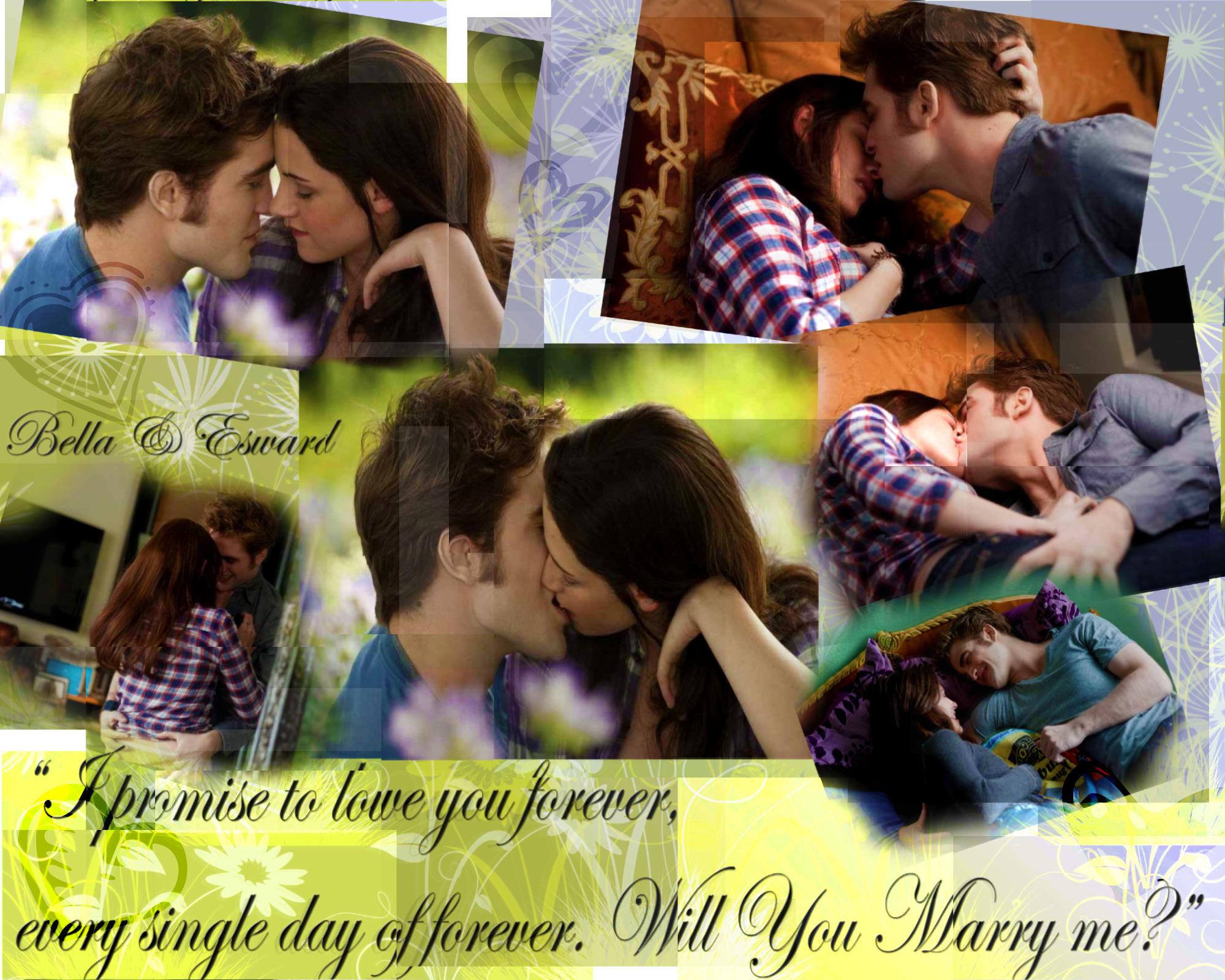 2000x1600 Edward and Bella Twilight saga: Eclipse Wallpaper