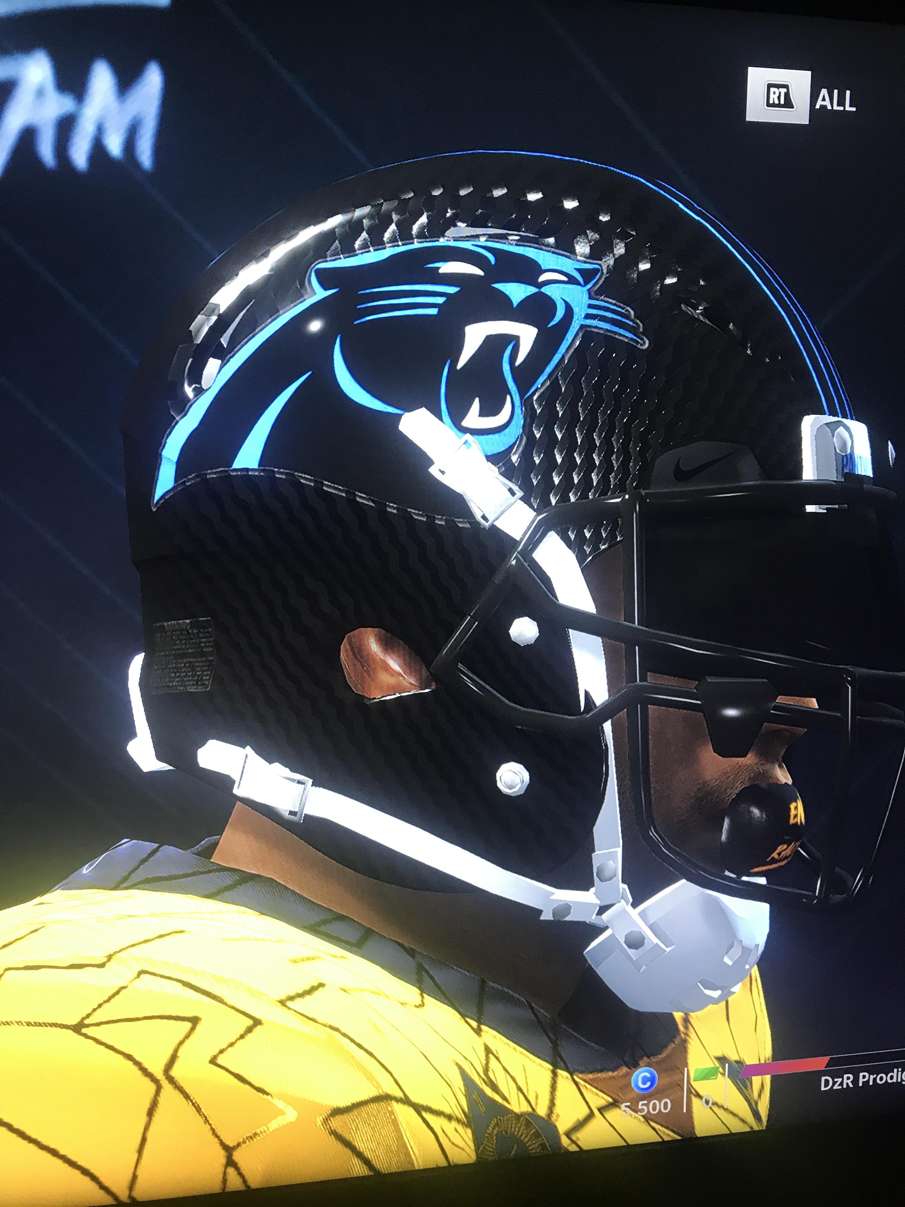 3024x4032 Since we can't have all black helmets in real life madden just dropped this ❤️: panthers