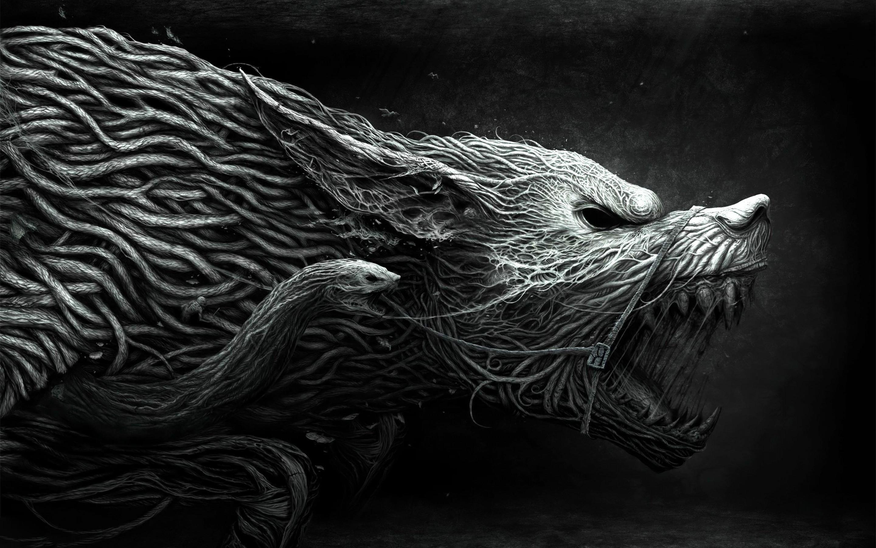 2880x1800 Wolf Fantasy Wallpaper