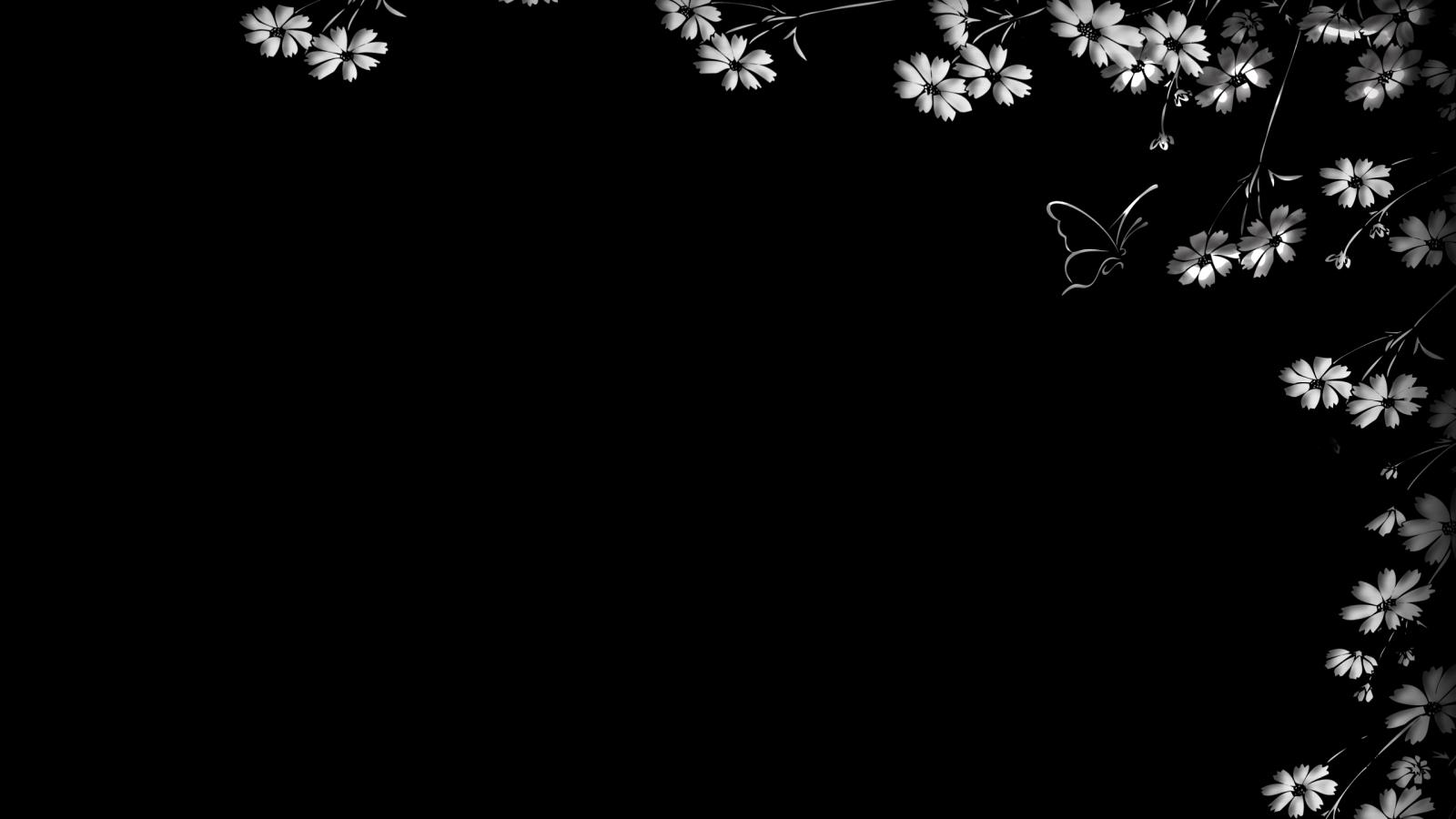 1600x900 Free download black flowers wallpaper 2015 Grasscloth Wallpaper [2560x1600] for your Desktop, Mobile & Tablet. Explore Floral Wallpaper with Black Background. Dark Floral Wallpaper, Wallpaper Floral Design, Floral Wallpaper