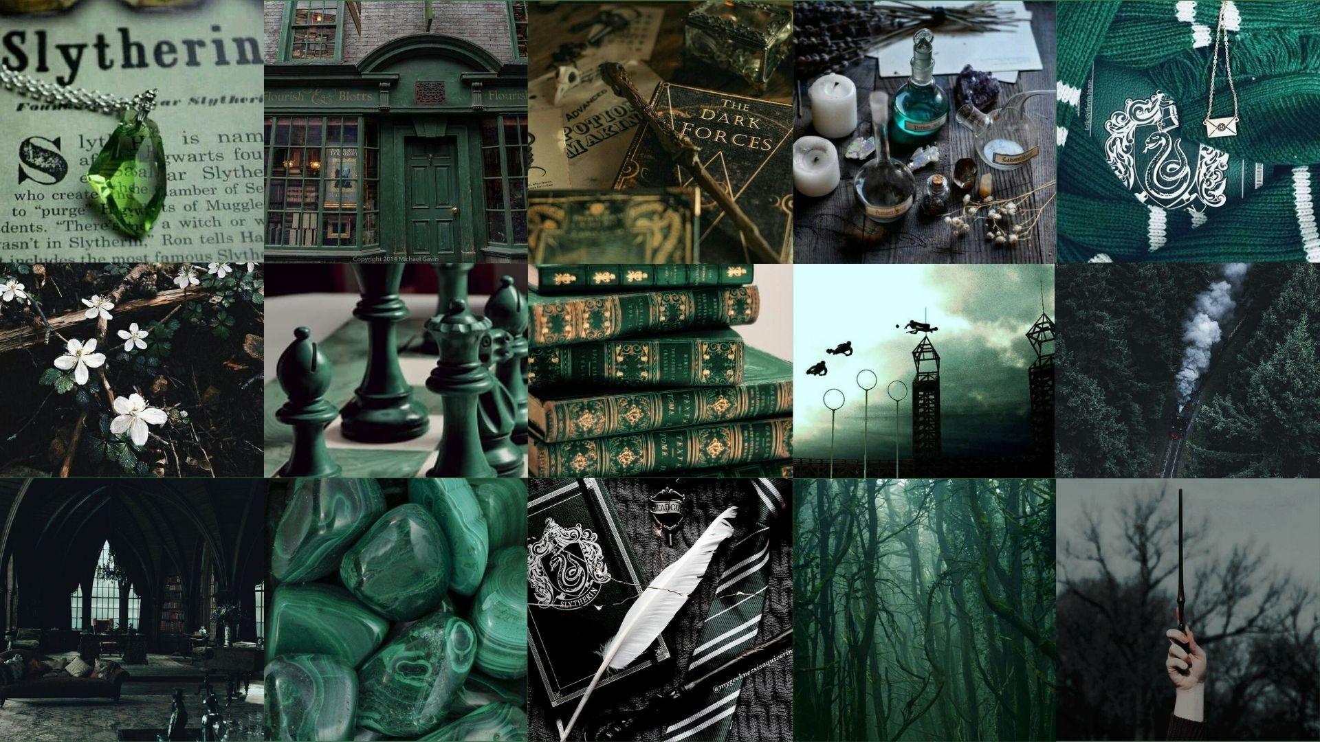 1920x1080 Slytherin Aesthetic Wallpaper. Desktop wallpaper harry potter, Slytherin wallpaper, Harry potter wallpaper