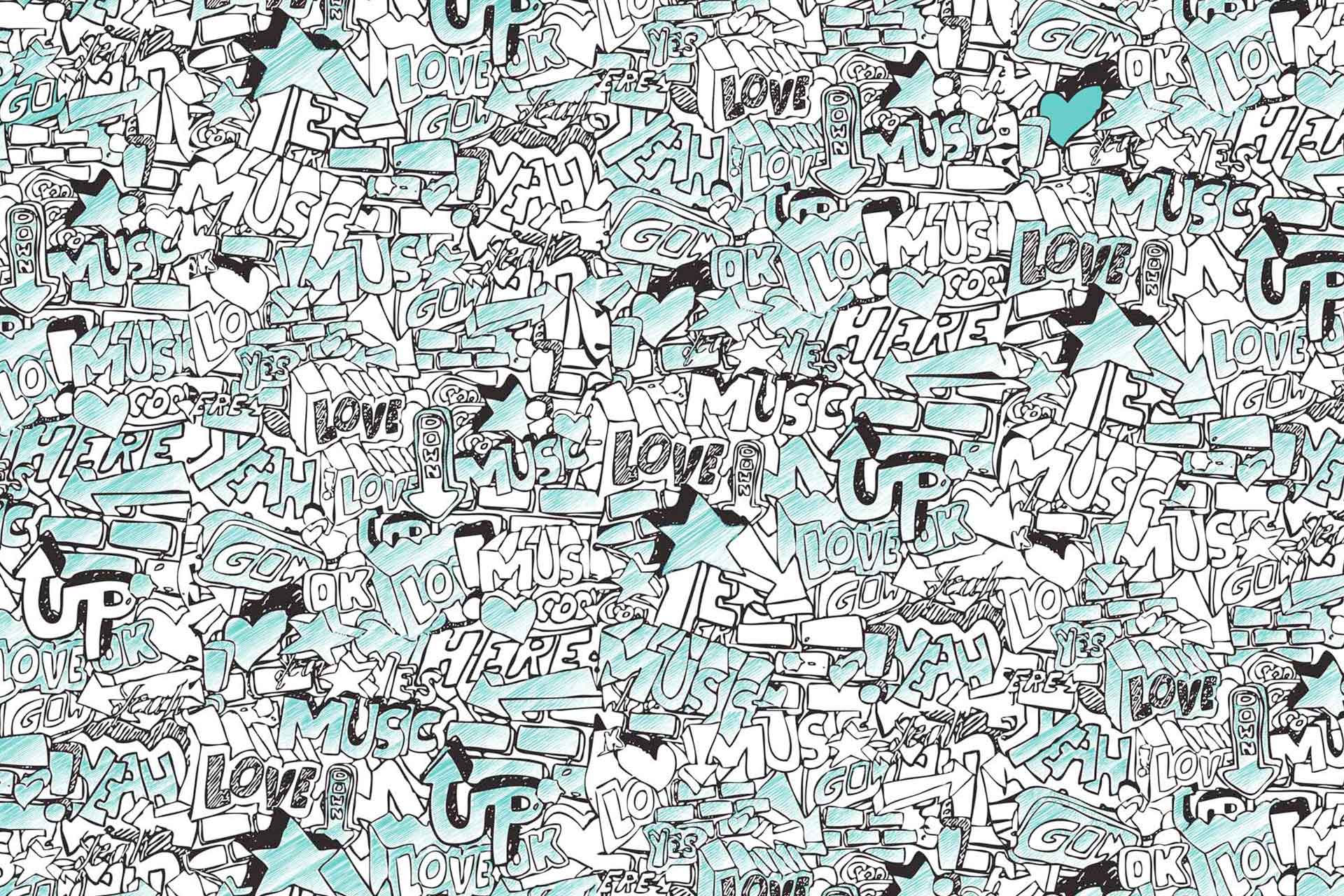 1920x1280 Doodles. Cara Saven Wall Design