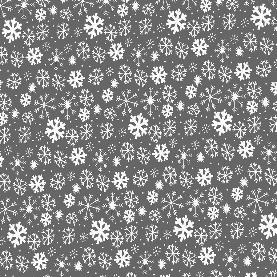 900x900 Snowflake Snowstorm With Silver Grey Gray Background Digital Art by Taiche Acrylic Art