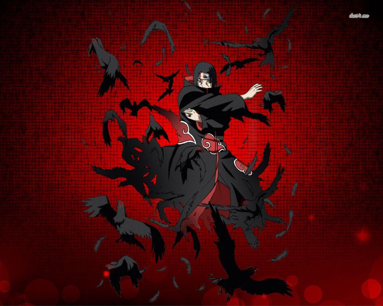 1280x1024 Itachi Red Moon Live Wallpaper