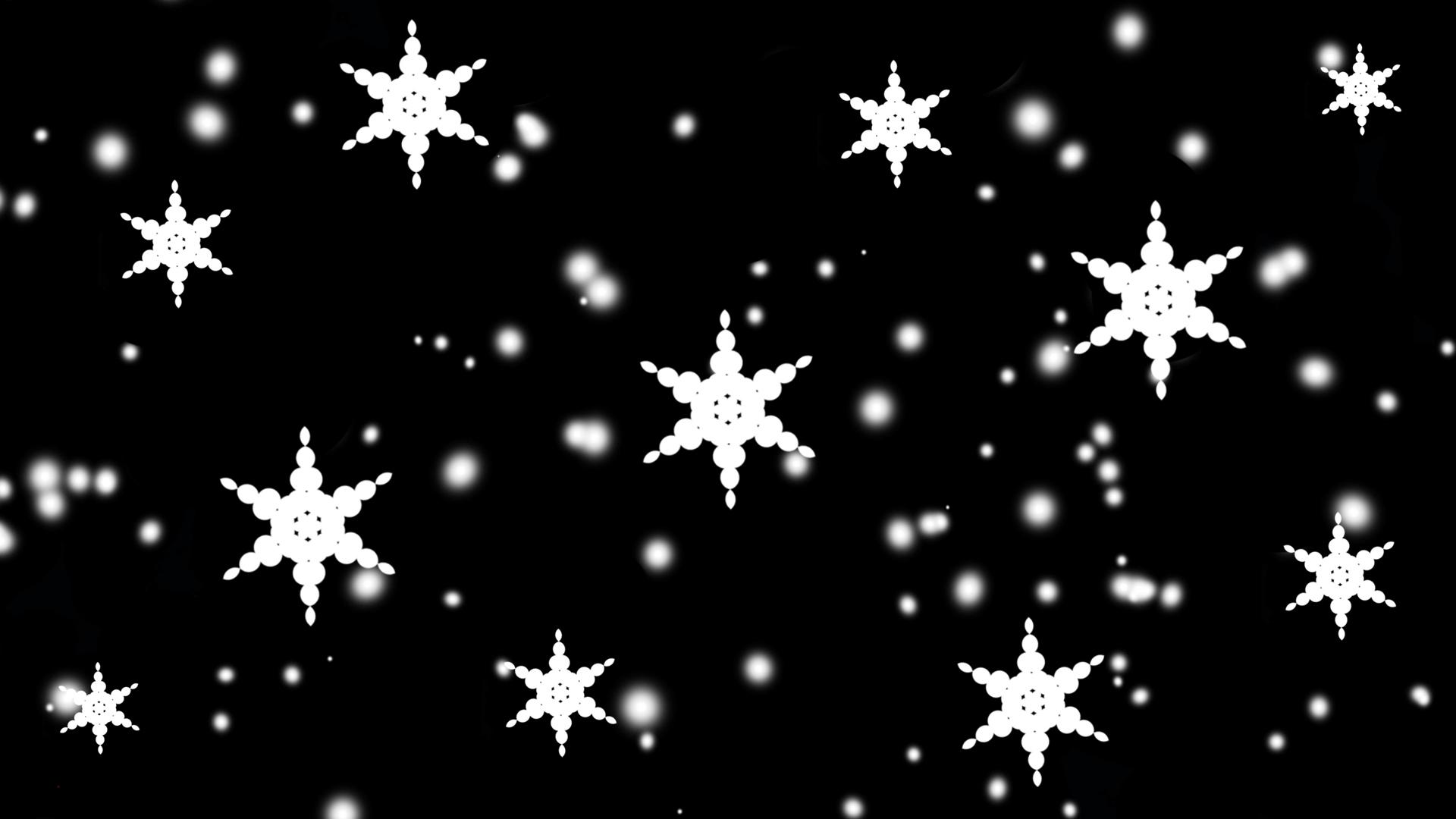 1920x1080 White Shapes Snowflake In Black Background HD Snowflake Wallpaper