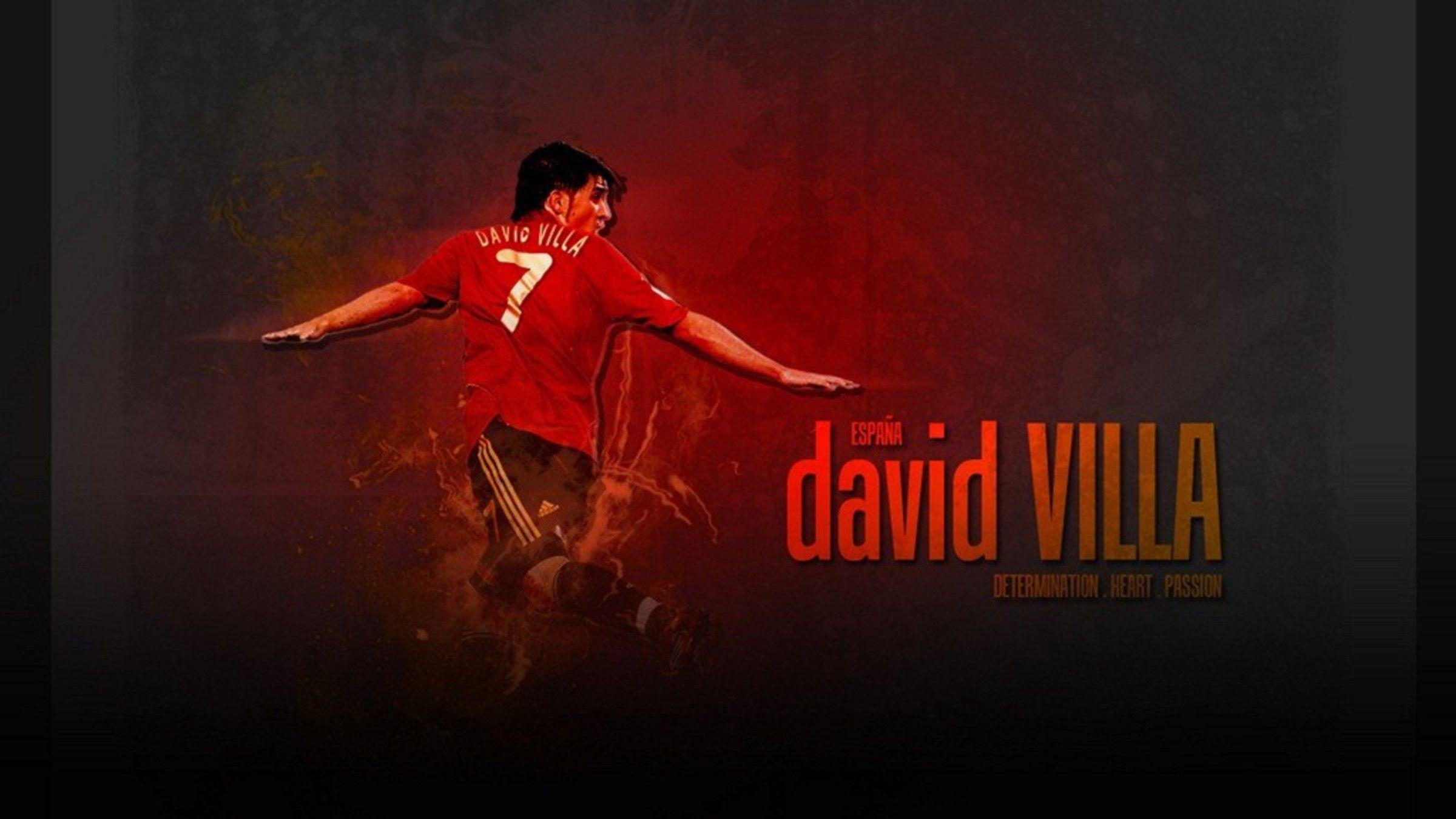 2400x1350 Soccer spain david villa football player wallpaper