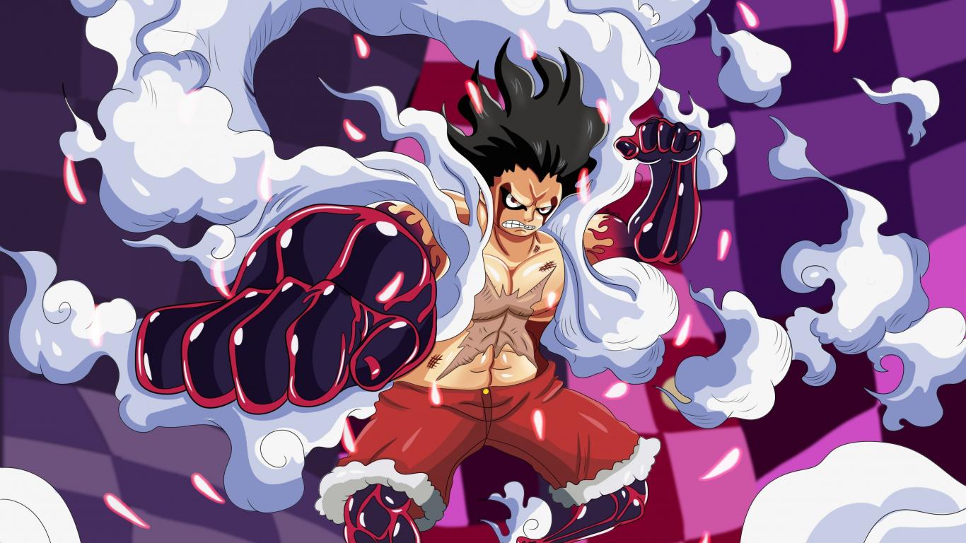 1366x768 Download 1366x768 wallpaper artwork, one piece, monkey d. luffy, tablet, laptop, 1366x768 HD image, background, 10090