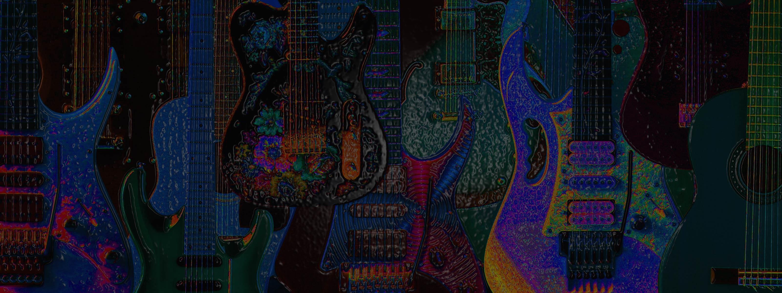 3200x1200 Trippy Guitars Dual Monitor Wallpaper Dual Monitor Wallpaper 3840