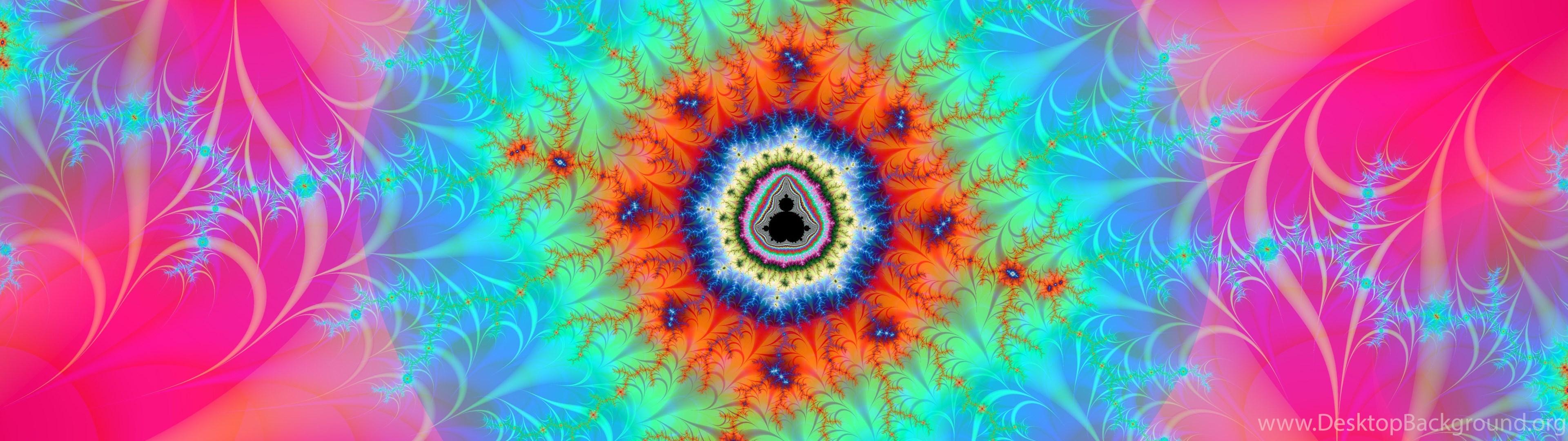 3840x1080 Fractal, Abstract, Psychedelic Wallpaper HD / Desktop And Mobile. Desktop Background