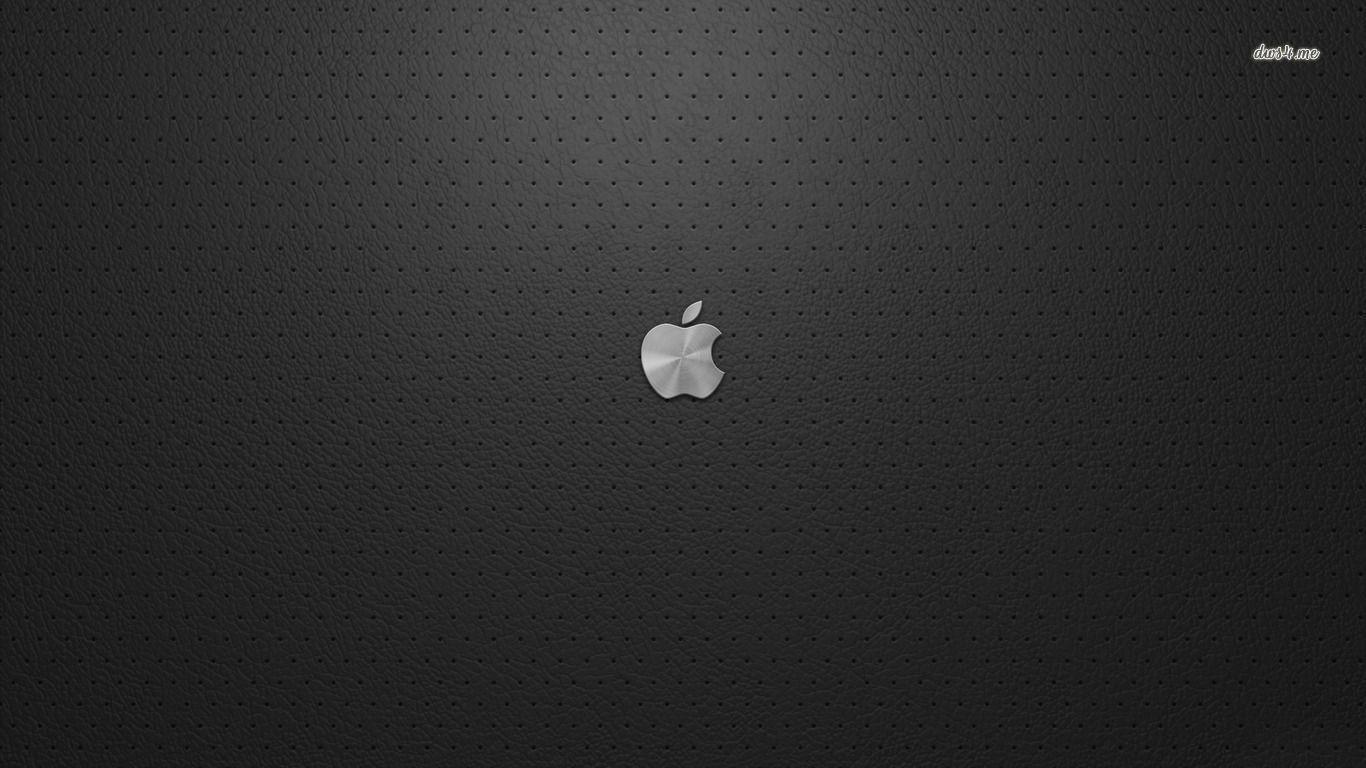 1366x768 Leather Apple Wallpaper