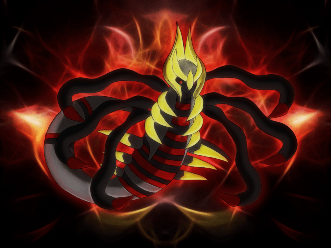 Giratina [Altered, Shiny] - Pokemon Wallpaper by ShojiZenshin on