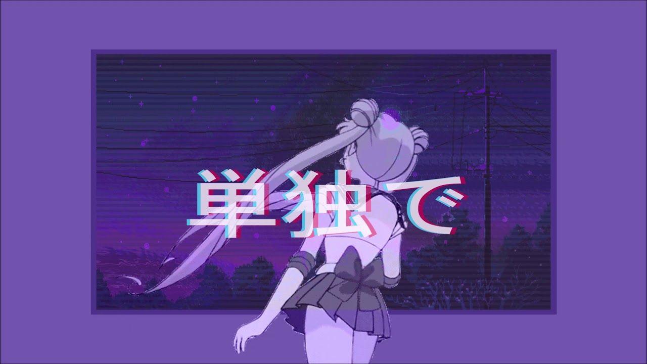 1280x720 Purple Anime Wallpaper