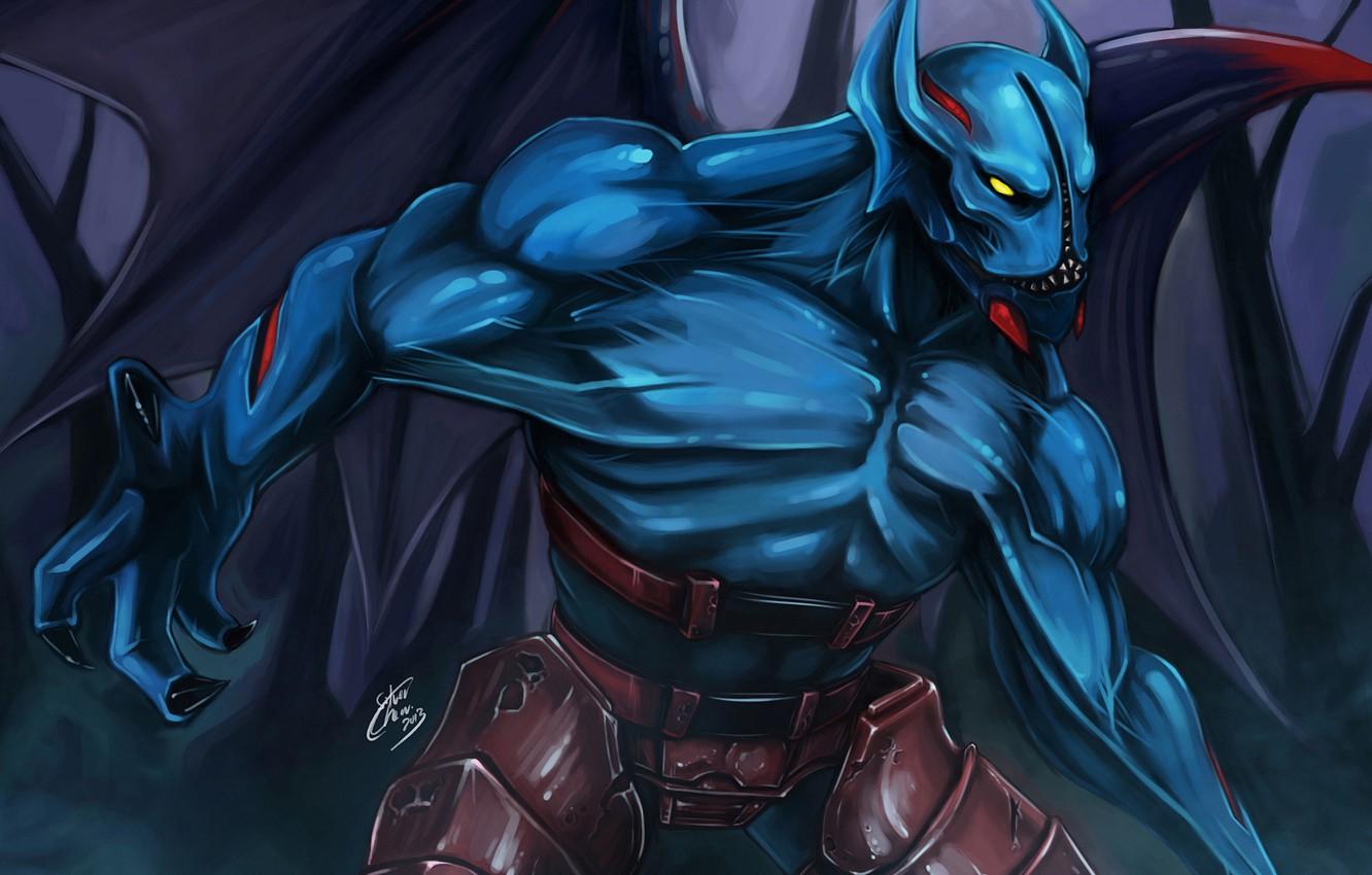 1332x850 Wallpaper Blue, Being, Art, Muscle, Dota Night Stalker, Balanar, Silver Fate Image For Desktop, Section игры