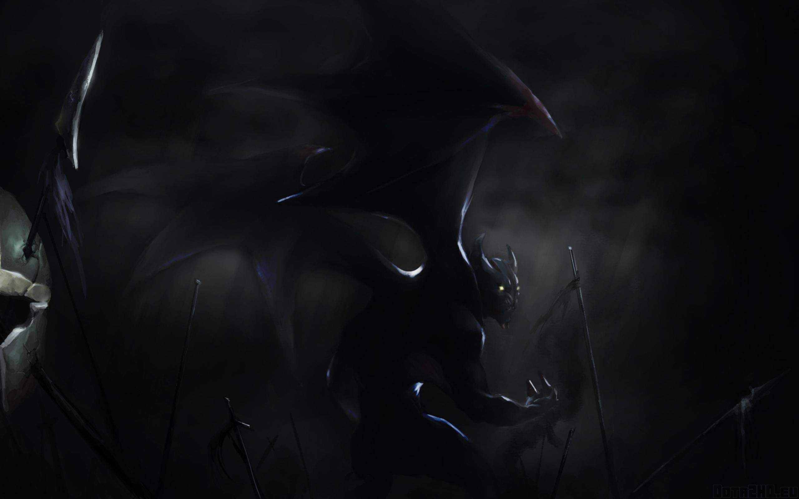 2560x1600 Download wallpaper Balanar, art, darkness, night stalker, Dota 2 for desktop with resolution 2560x1600. High Quality HD picture wallpaper
