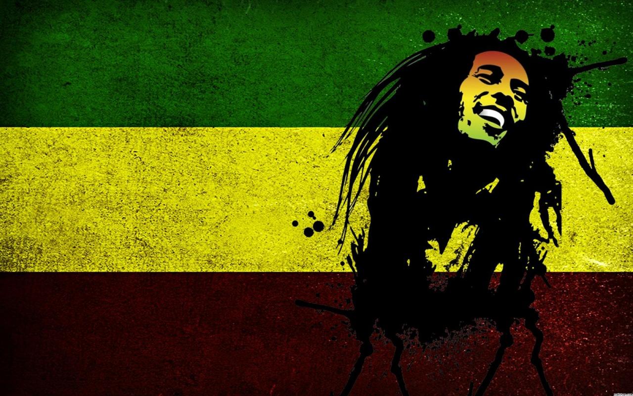 1280x800 Bob Marley Red Yellow Green Wallpaper