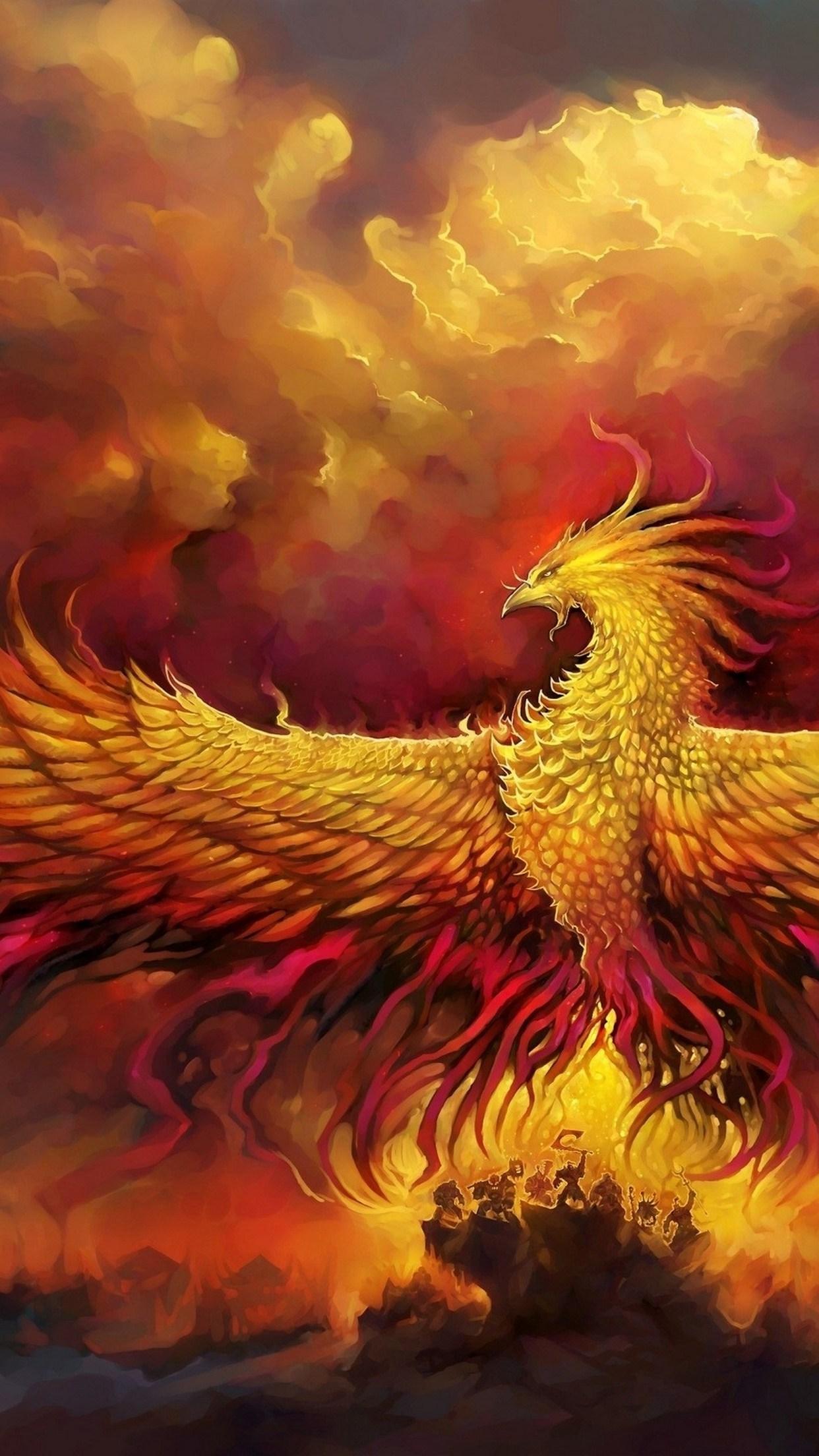 1242x2208 Phoenix Wings 3wallpaper iPhone Parallax Phoenix Wings Mythology Phoenix Bird Real HD Wallpaper