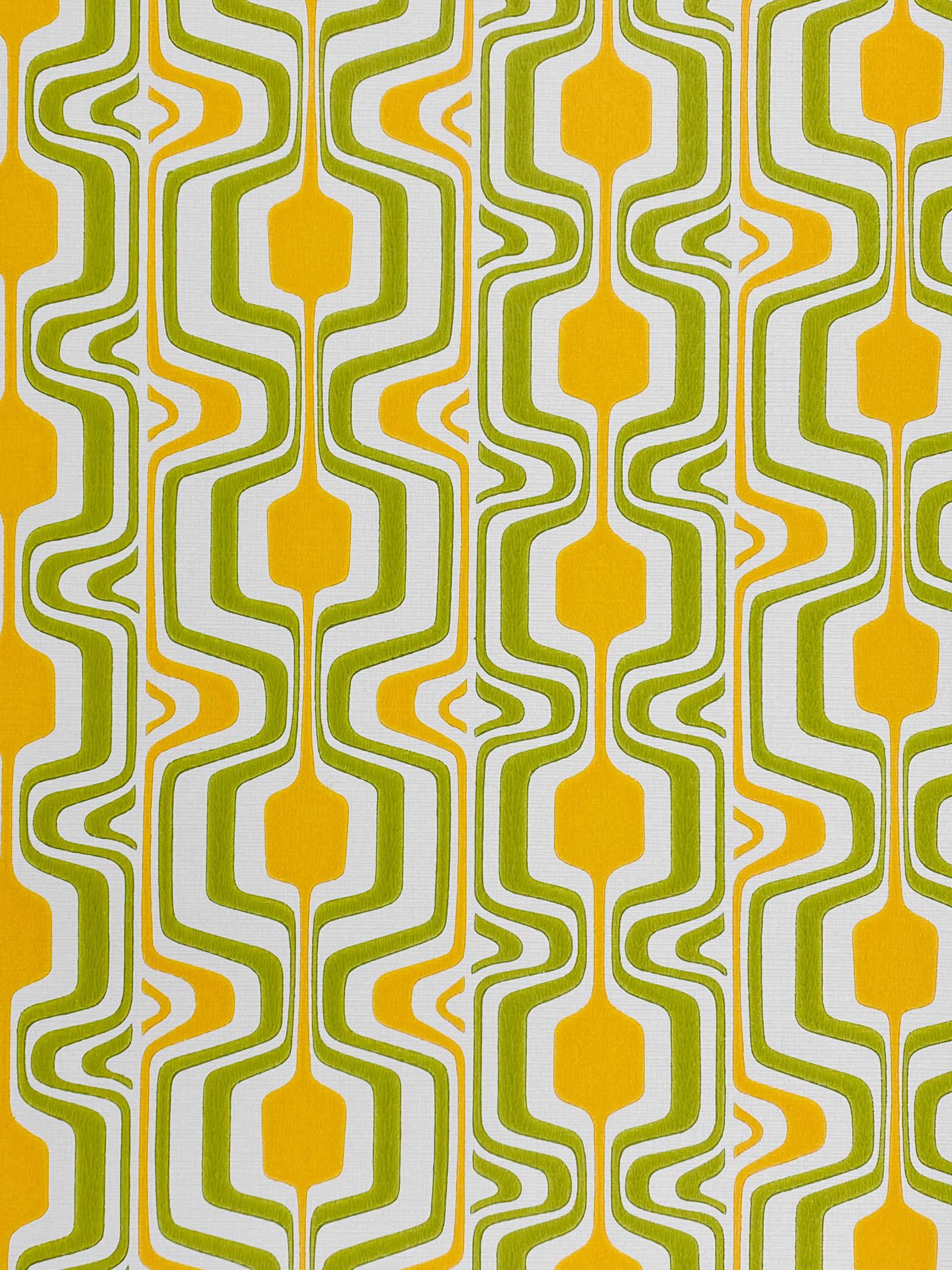 1600x2134 Vintage Wallpaper Shop. Orange and Green Geometric Retro