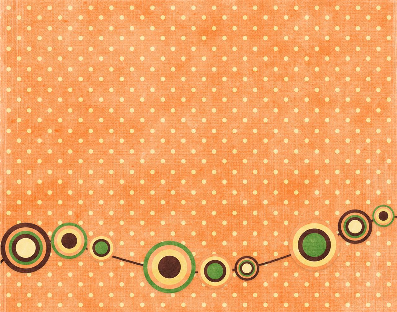 1280x1007 Orange Retro Polka Dots Background For PowerPoint PPT Templates