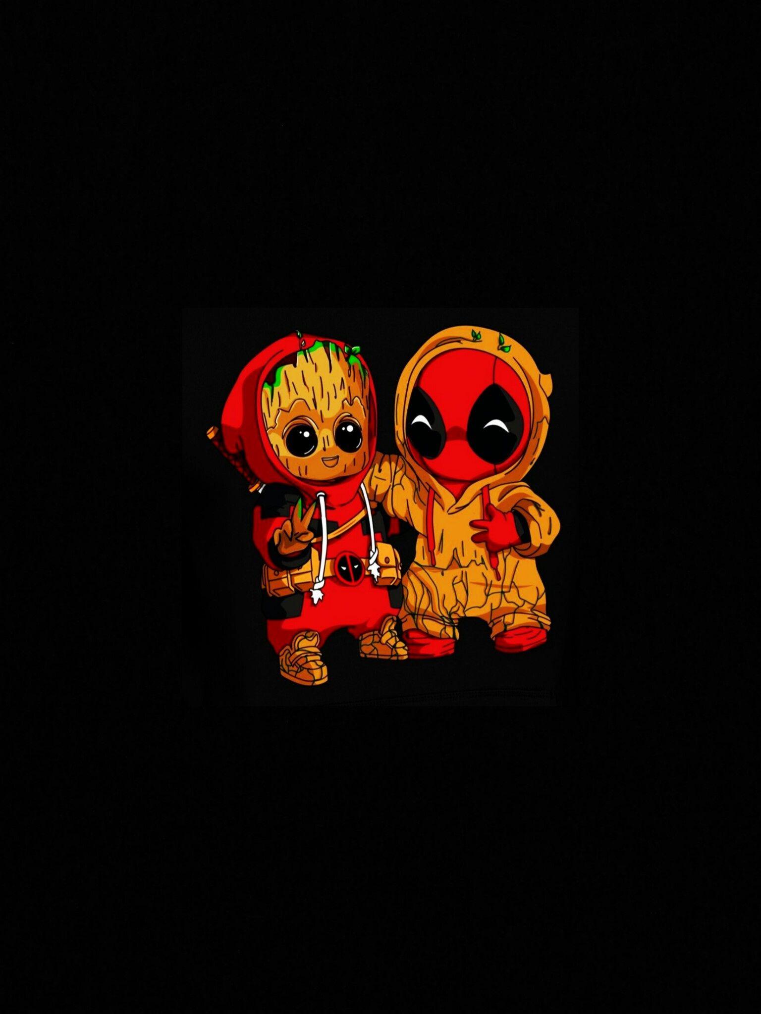 1536x2048 Animated Baby Deadpool Wallpaper