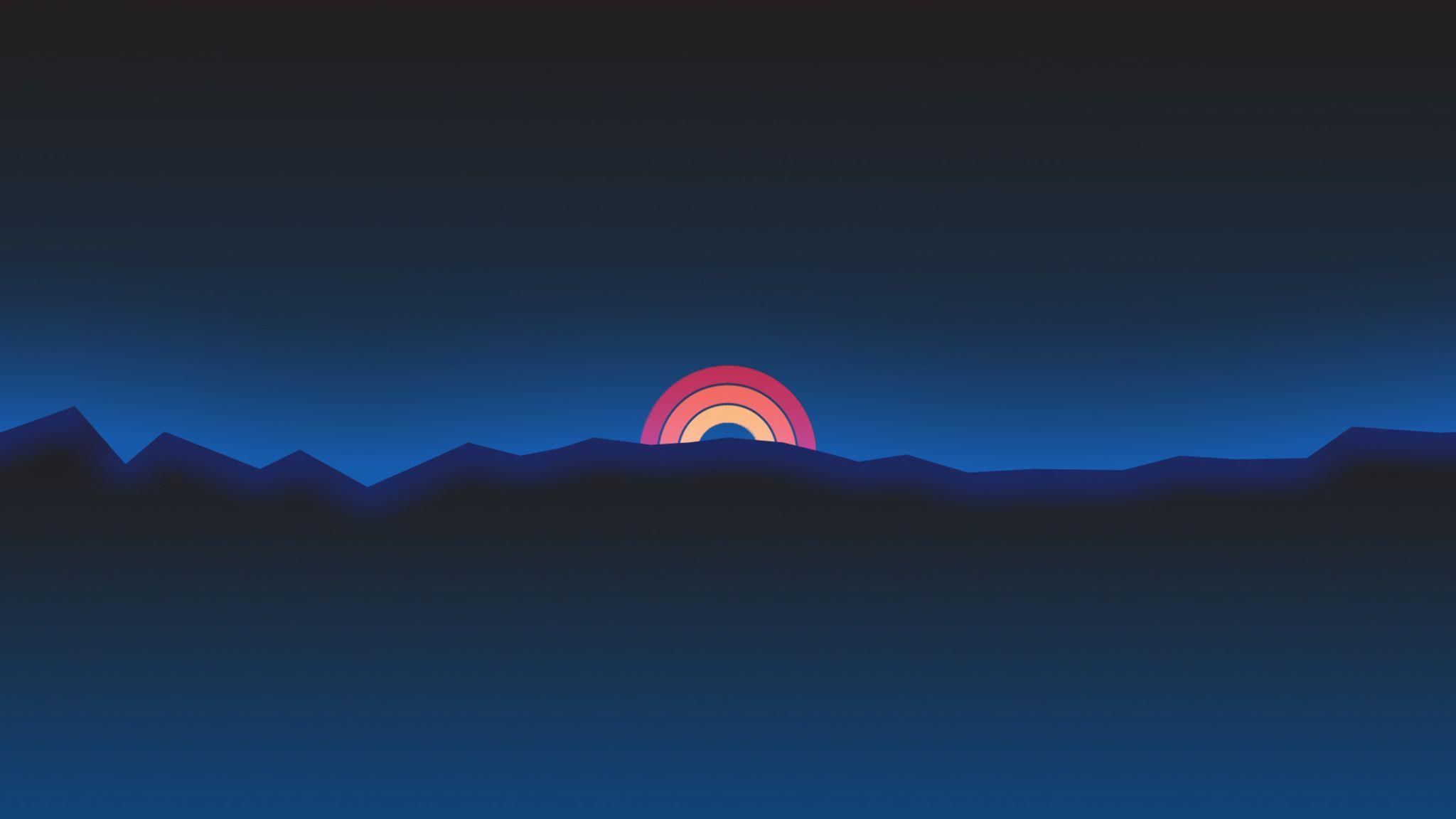 2048x1152 Retro Neon Wallpaper