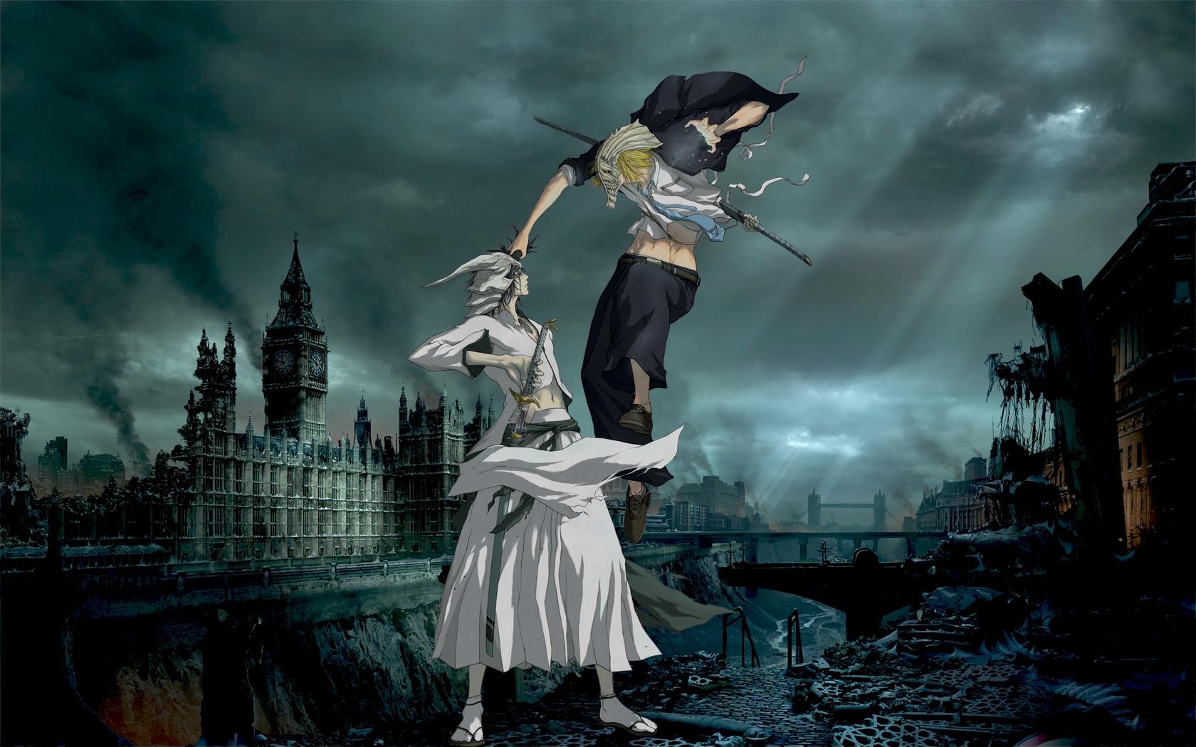 1680x1050 bleach london espada vizard hirako shinji ulquiorra cifer 1680x1050 wallpaper