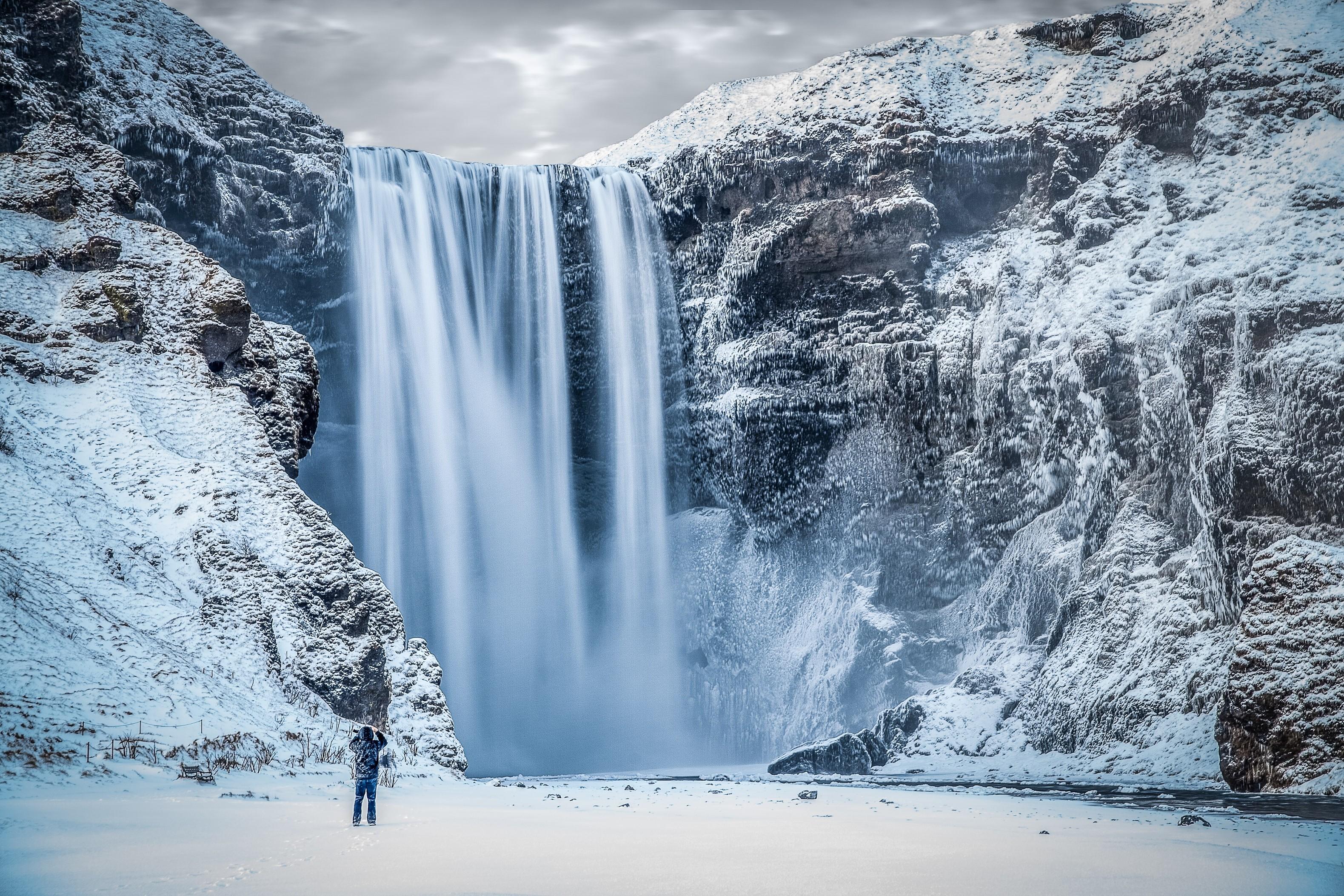 3159x2106 Skogafoss, Waterfall, Arctic, Nature Wallpaper HD / Desktop and Mobile Background