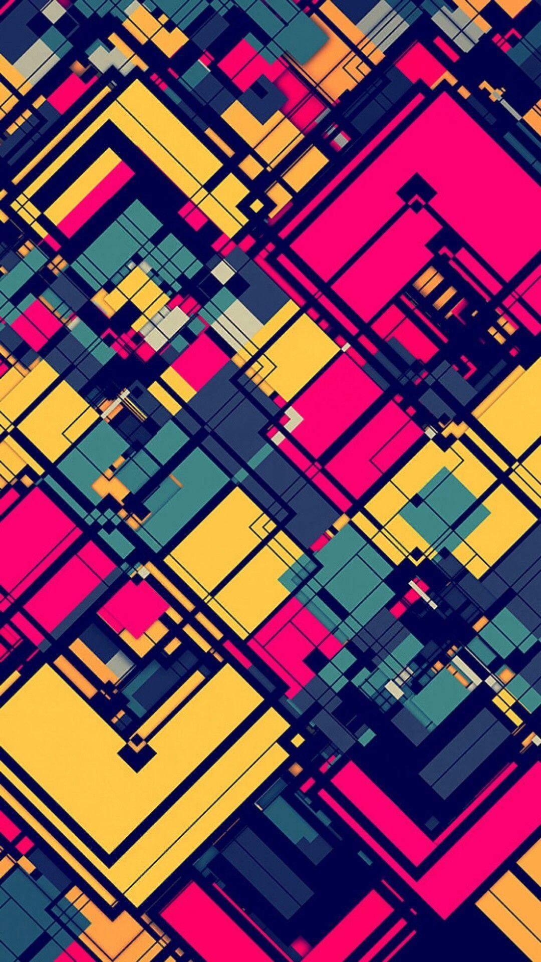 1080x1920 Pink And Yellow HD Abstract Wallpaper
