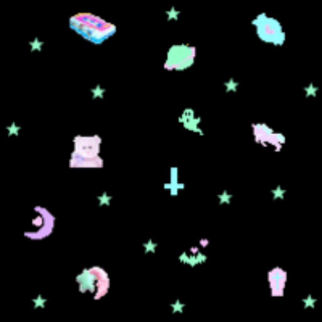 1024x1024 Goth Kawaii Wallpaper