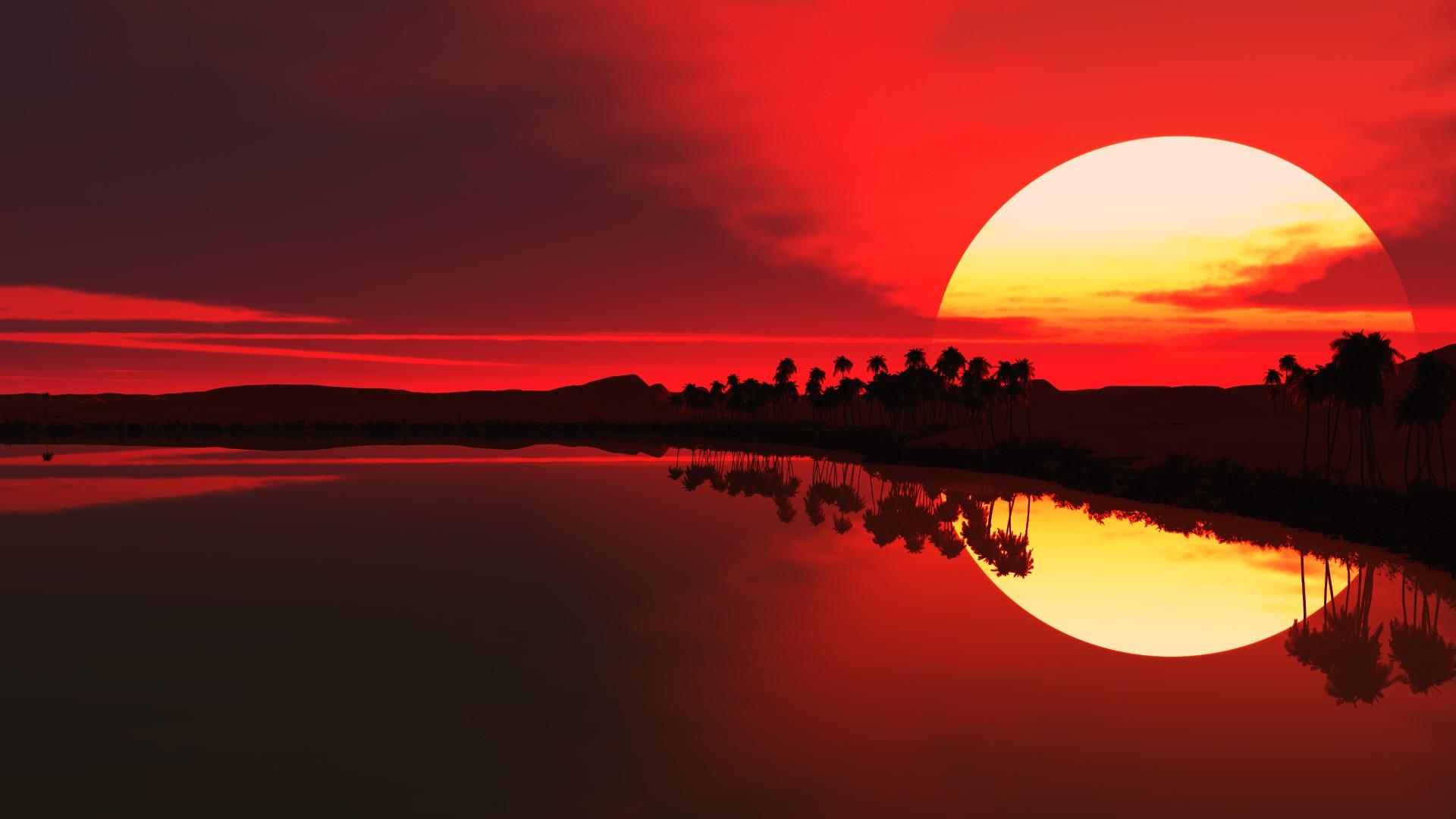 1920x1080 Full HD Nature Computer Wallpaper 1080p with Romantic Beautiful Sunset Wallpaper. Wallpaper Download. High Resolution Wallpaper