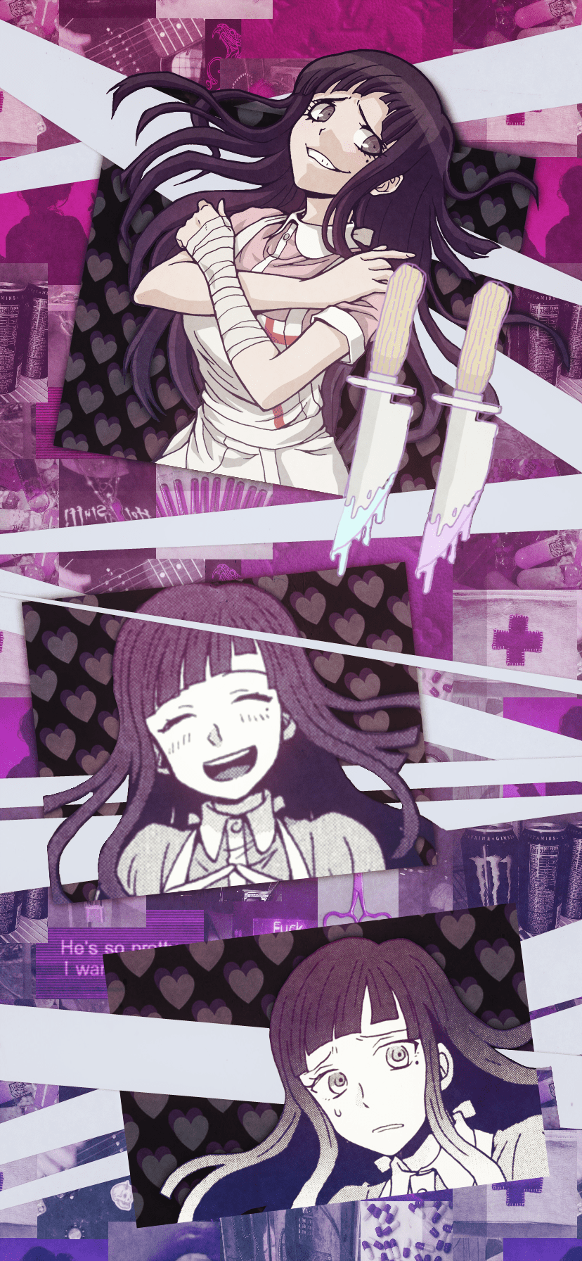828x1792 pastel goth wallpaper