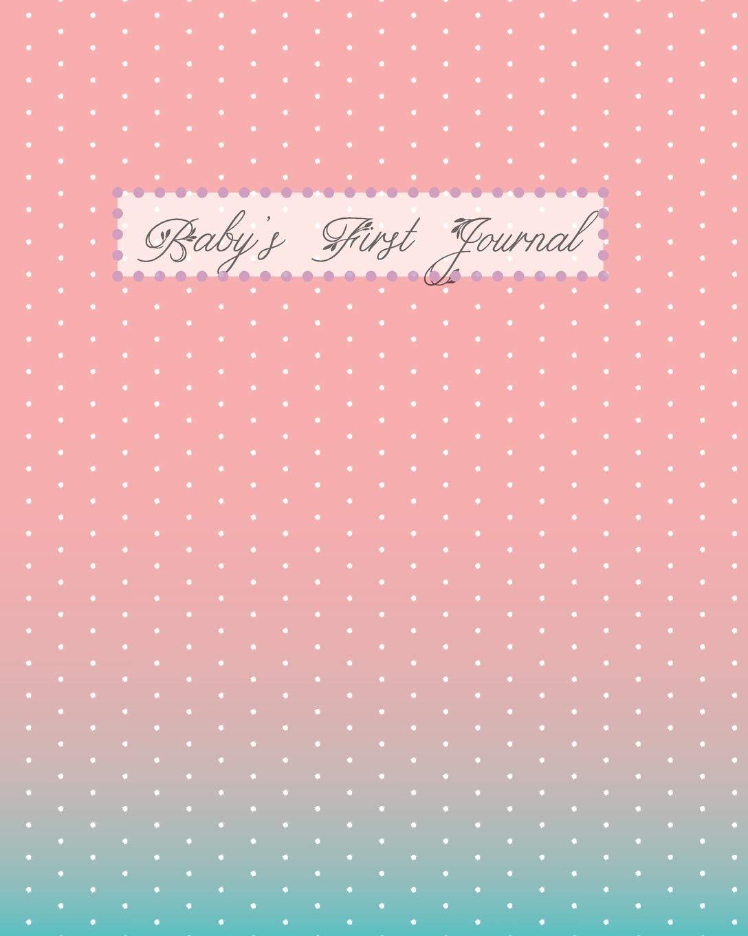 1088x1360 Baby's First Journal: White Polka Dots on Pink and Blue Ombre Background: Journals, New Age: 9781719984072: Books