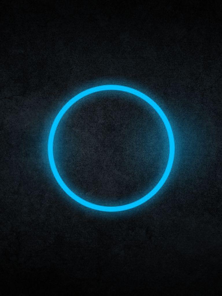 768x1024 Neon Ring Wallpaper