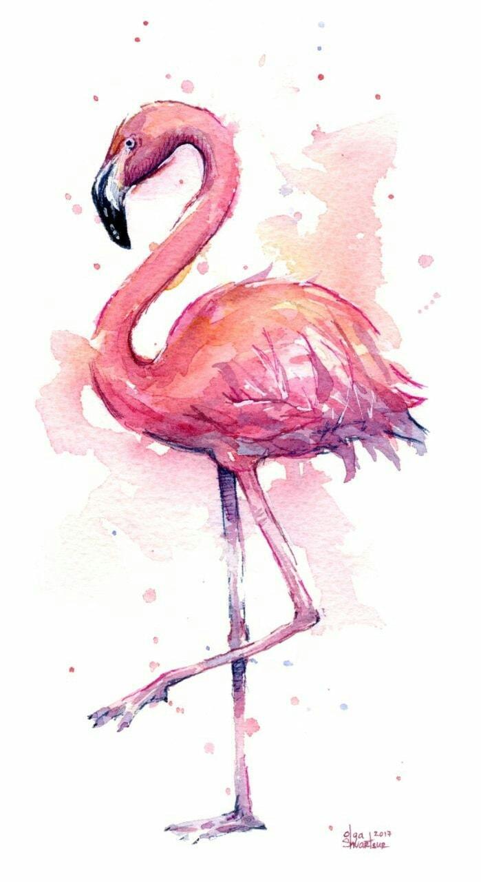 699x1280 Flamingo, Wallpaper, And Art Image Flamingos Painting
