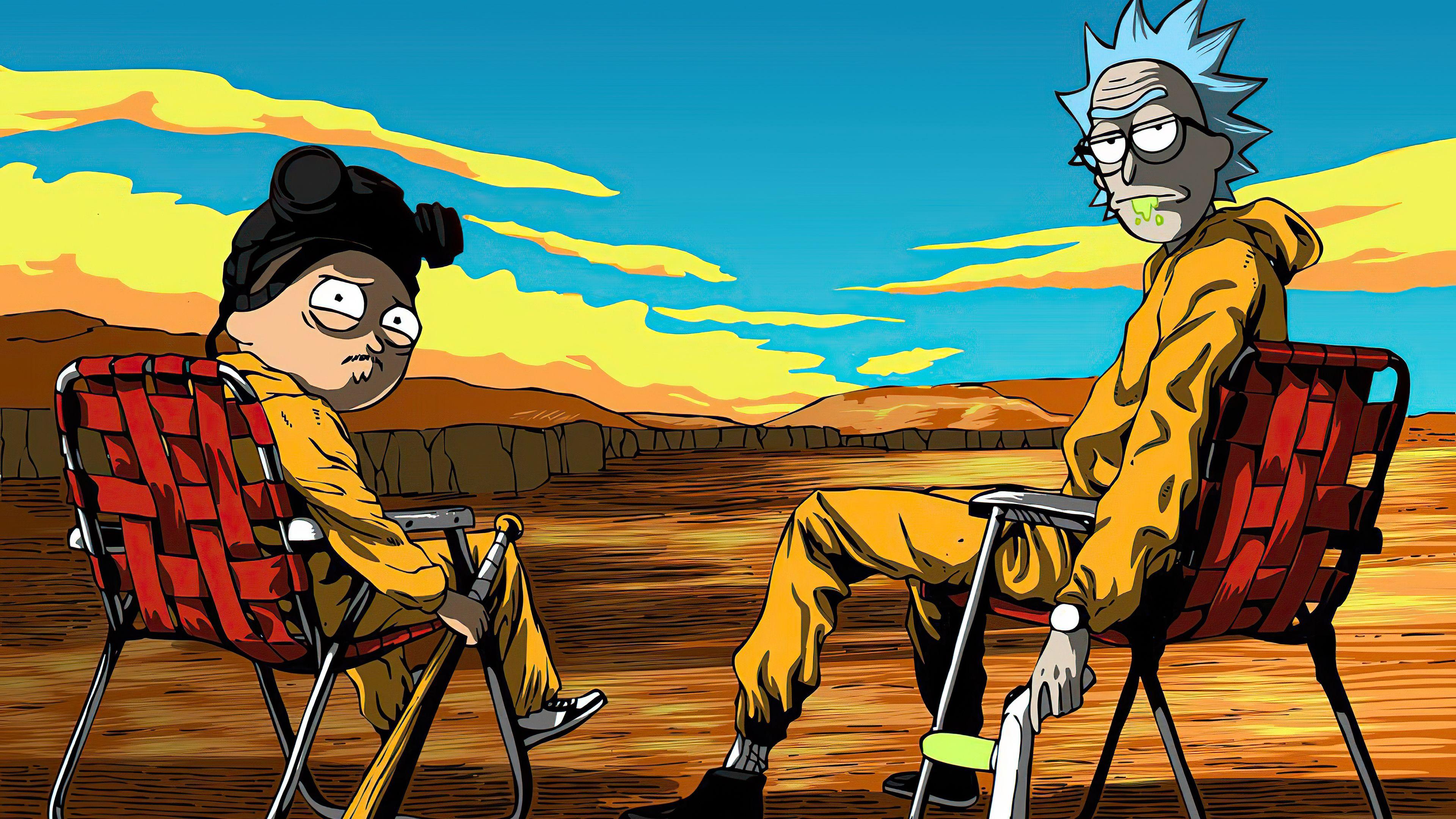 Download Breaking Bad Rick And Morty Phone Wallpaper  Wallpaperscom