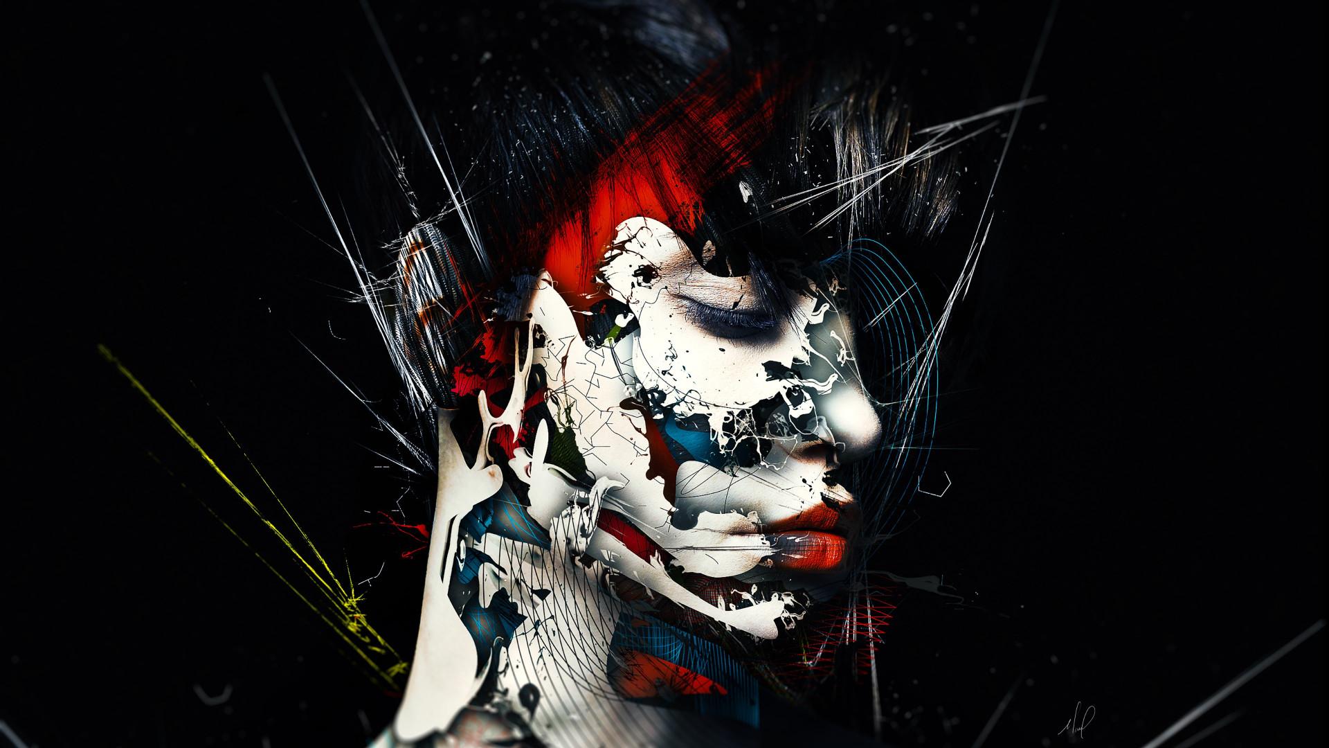 1920x1080 Download wallpaper: Creative art: Surreal portrait 1920x1080