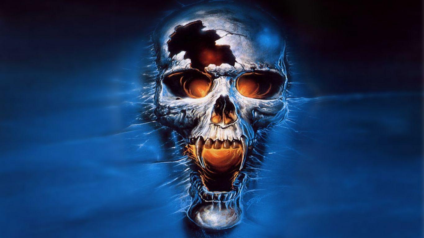 1366x768 Free Skulls Wallpaper