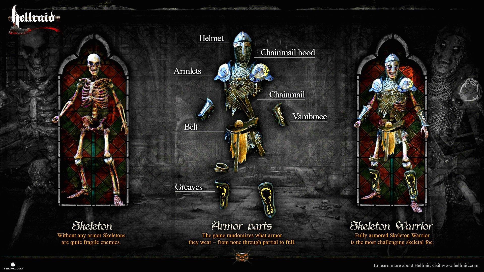 1920x1080 HELLRAID slasher dark horror action fantasy warrior skeleton skull wallpaperx1080