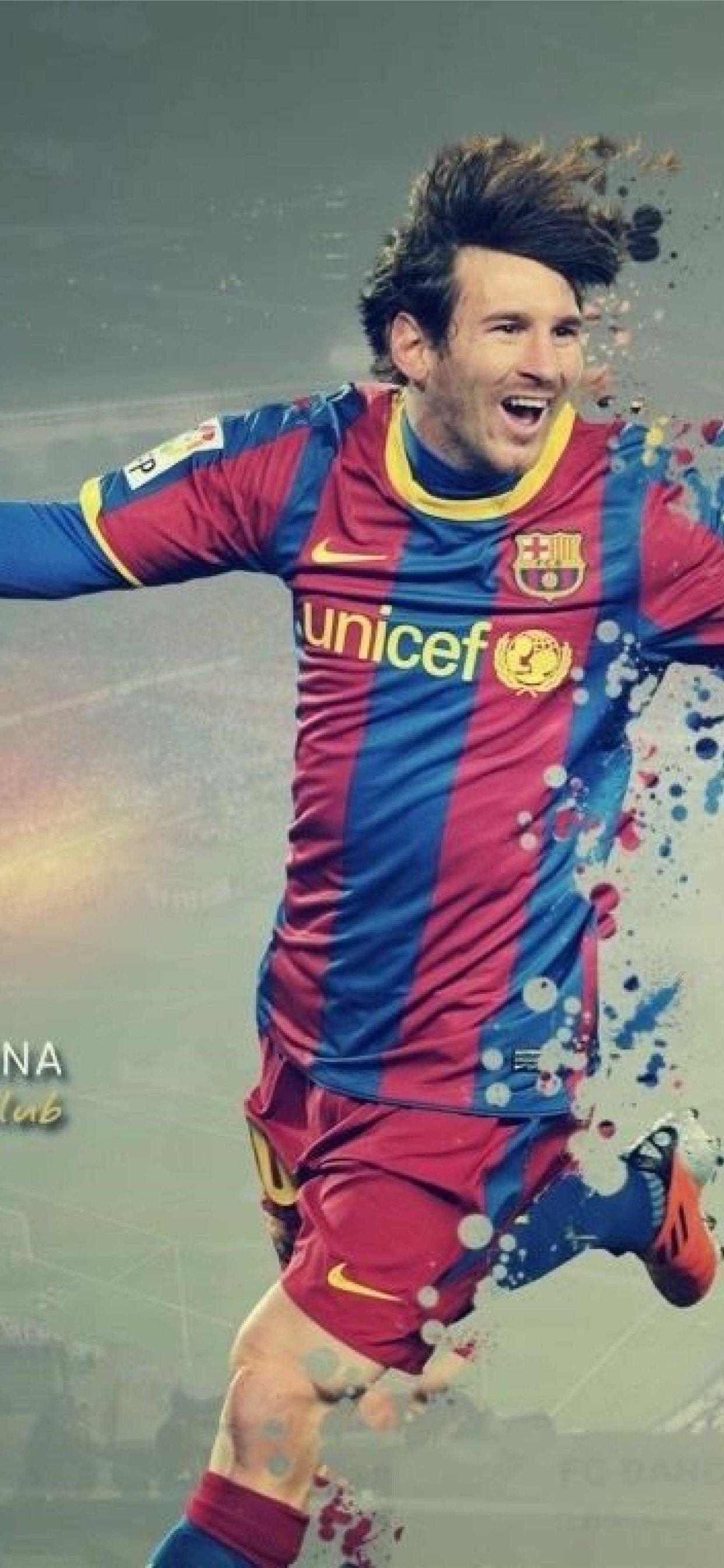 1242x2688 Lionel Messi FCB HD iPhone X Wallpaper Free Download