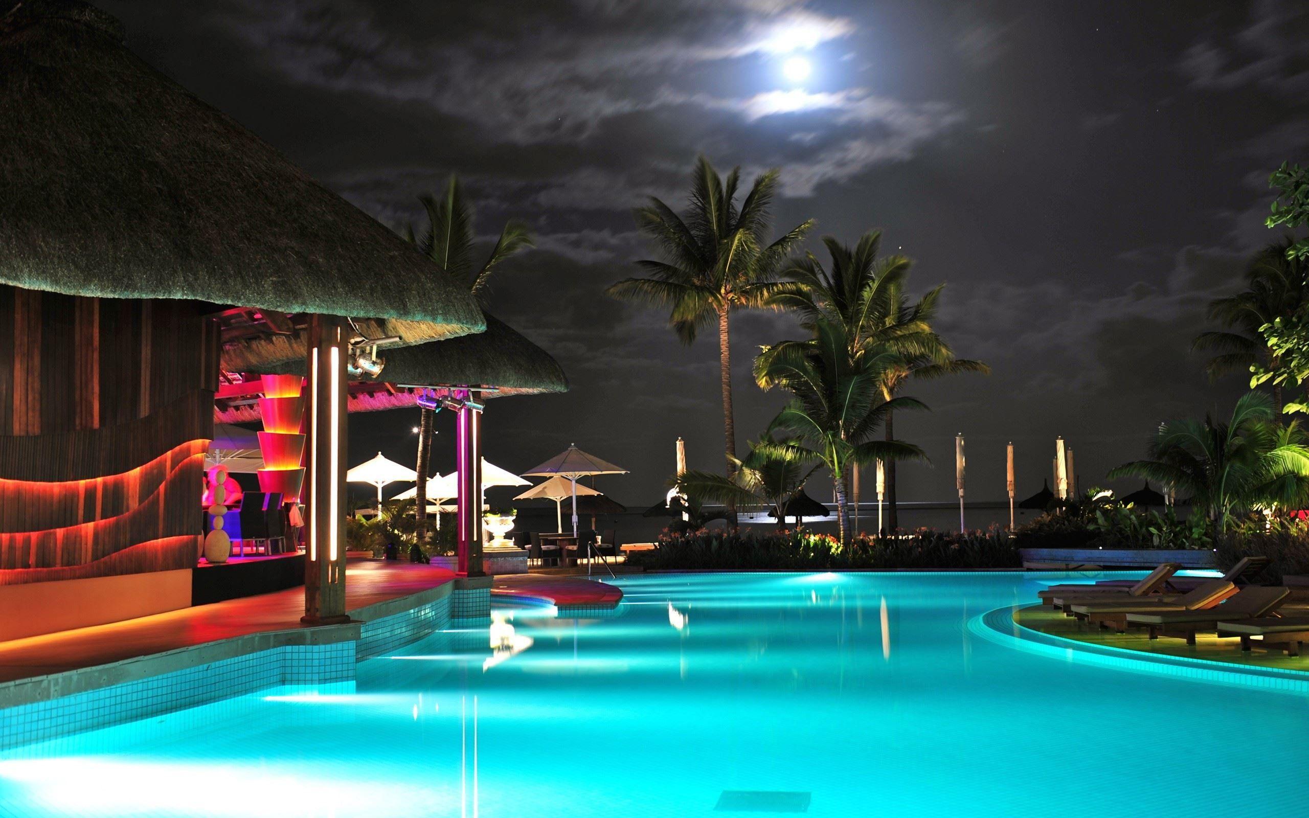 luxury resort night