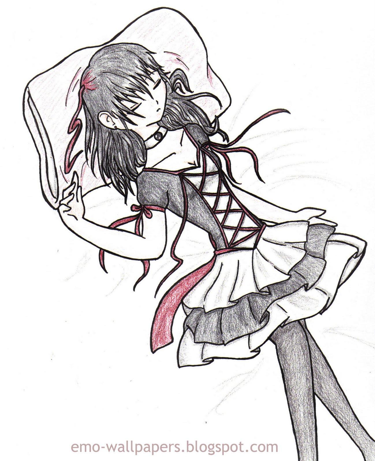 1299x1600 Emo Drawings HD Wallpaper