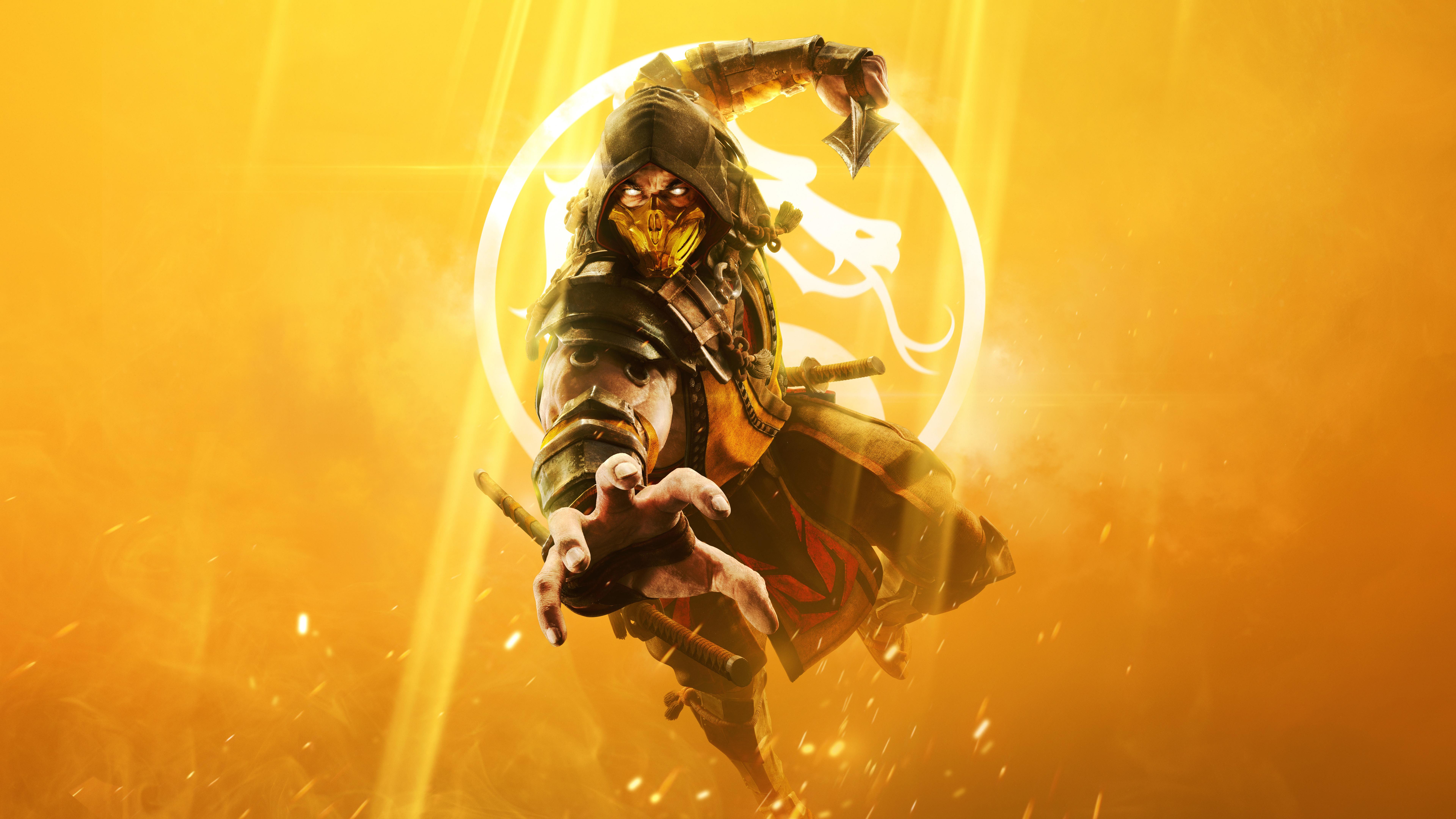 7680x4320 Scorpion Mortal Kombat 11 8K Wallpaper