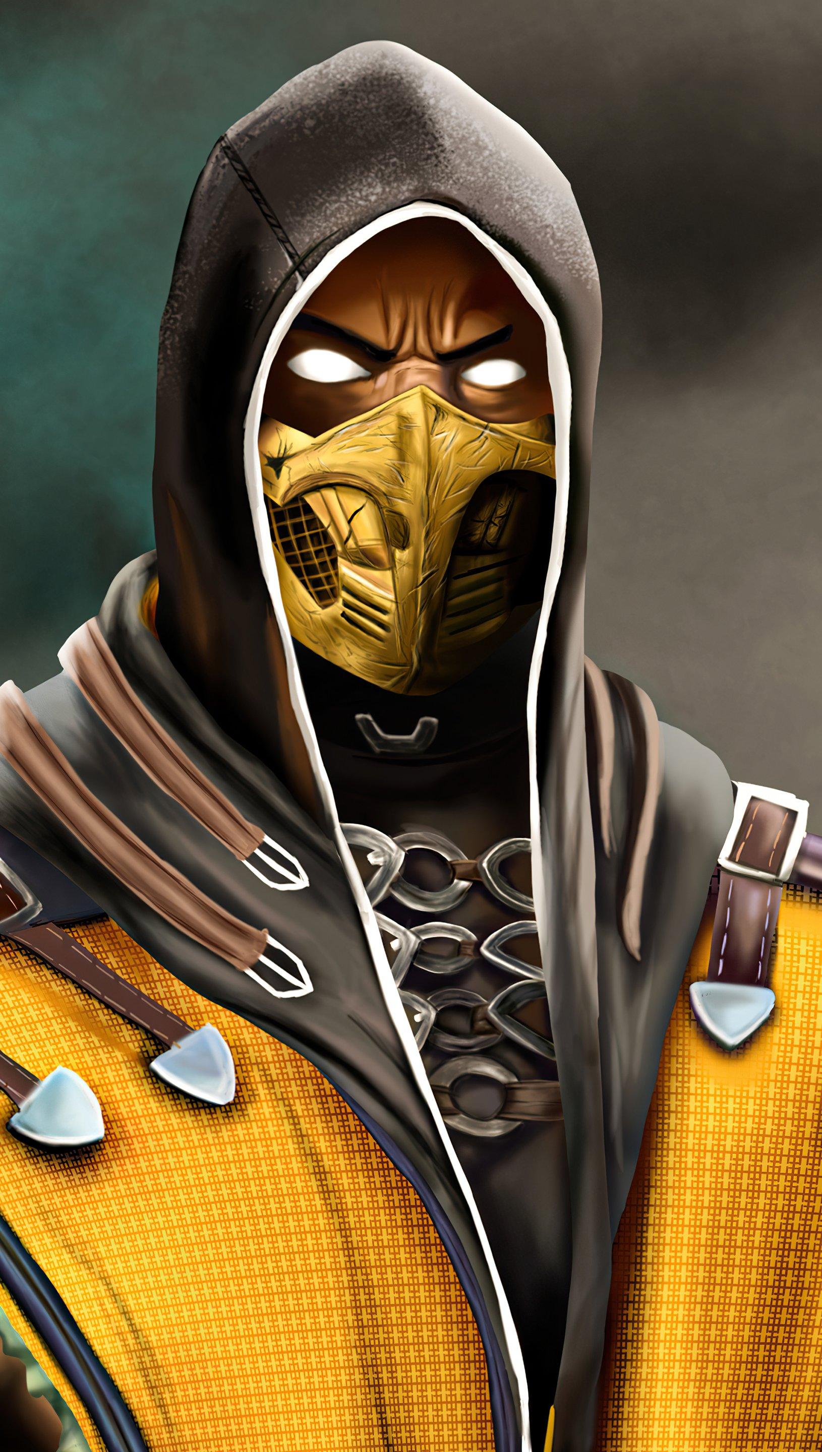 1630x2880 Scorpion from Mortal Kombat 2021 Wallpaper 5k Ultra HD