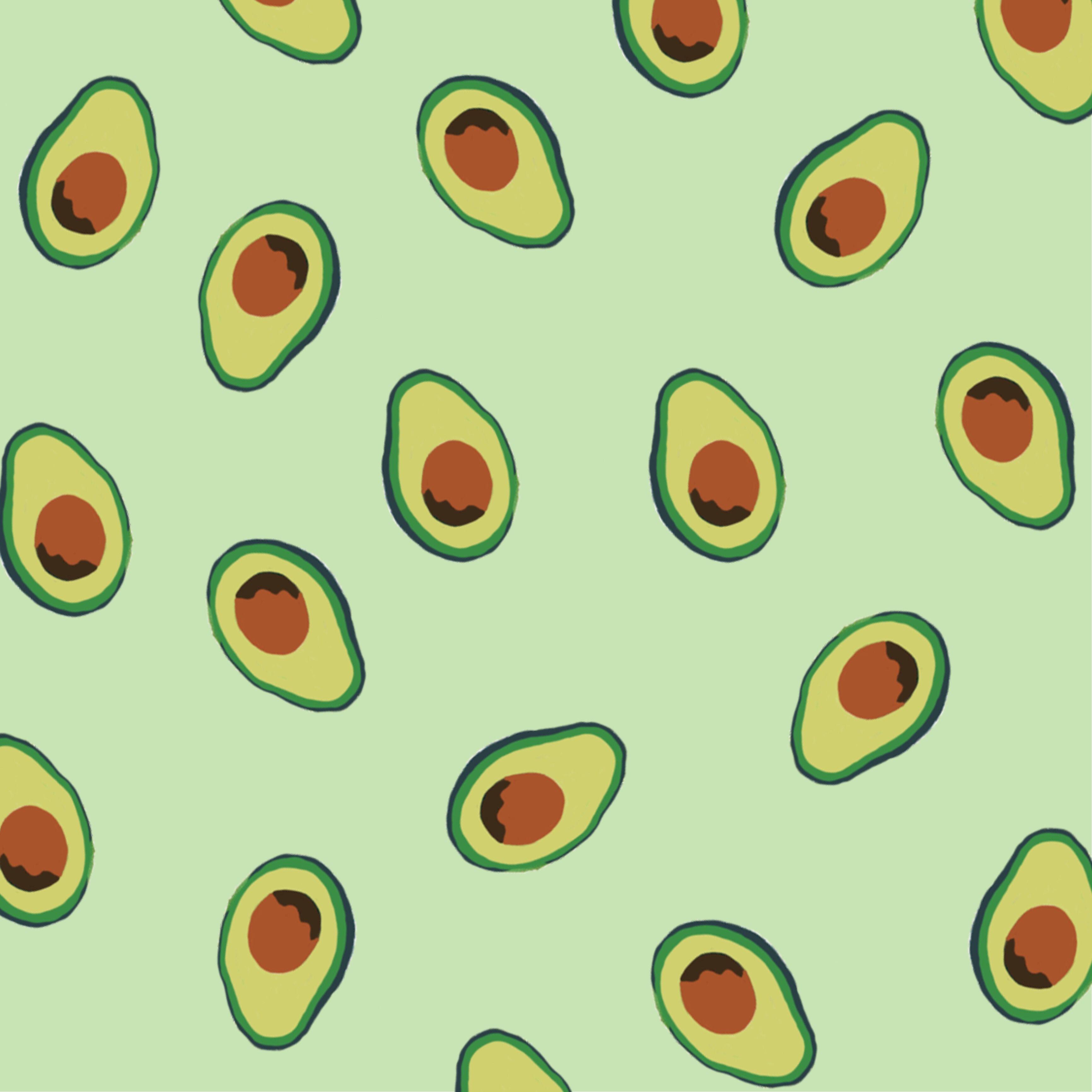 3464x3464 Cute Avocado Wallpaper
