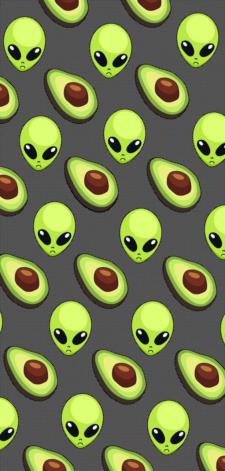 736x1534 VSCO Fille d'avocat et téléphone Alien Wallpaper. Green wallpaper, Watercolor wallpaper iphone, Avocado cartoon