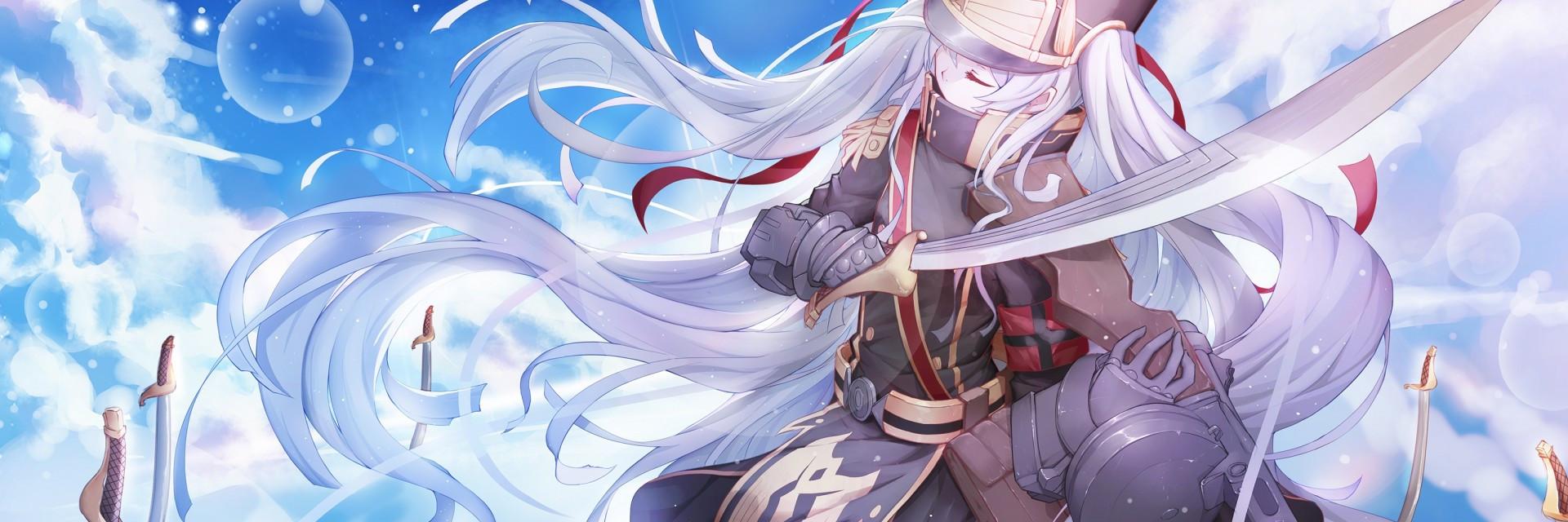 1920x640 Download 1920x640 Re: Creators, Altair, Gumi No Gunpuku, Swords, Closed Eyes, Military Uniform Wallpaper
