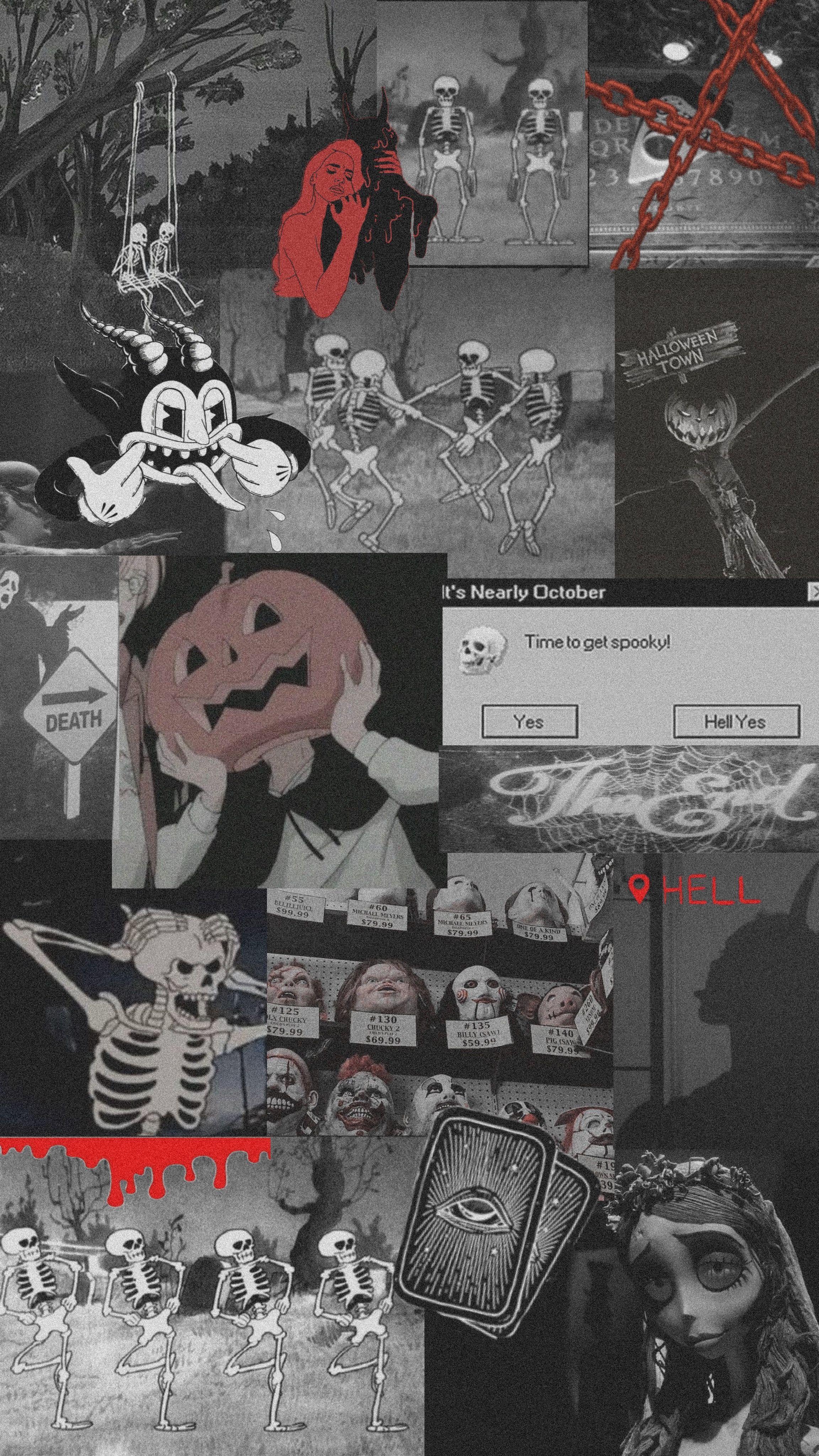 2304x4096 Anime Halloween Aesthetic Wallpaper