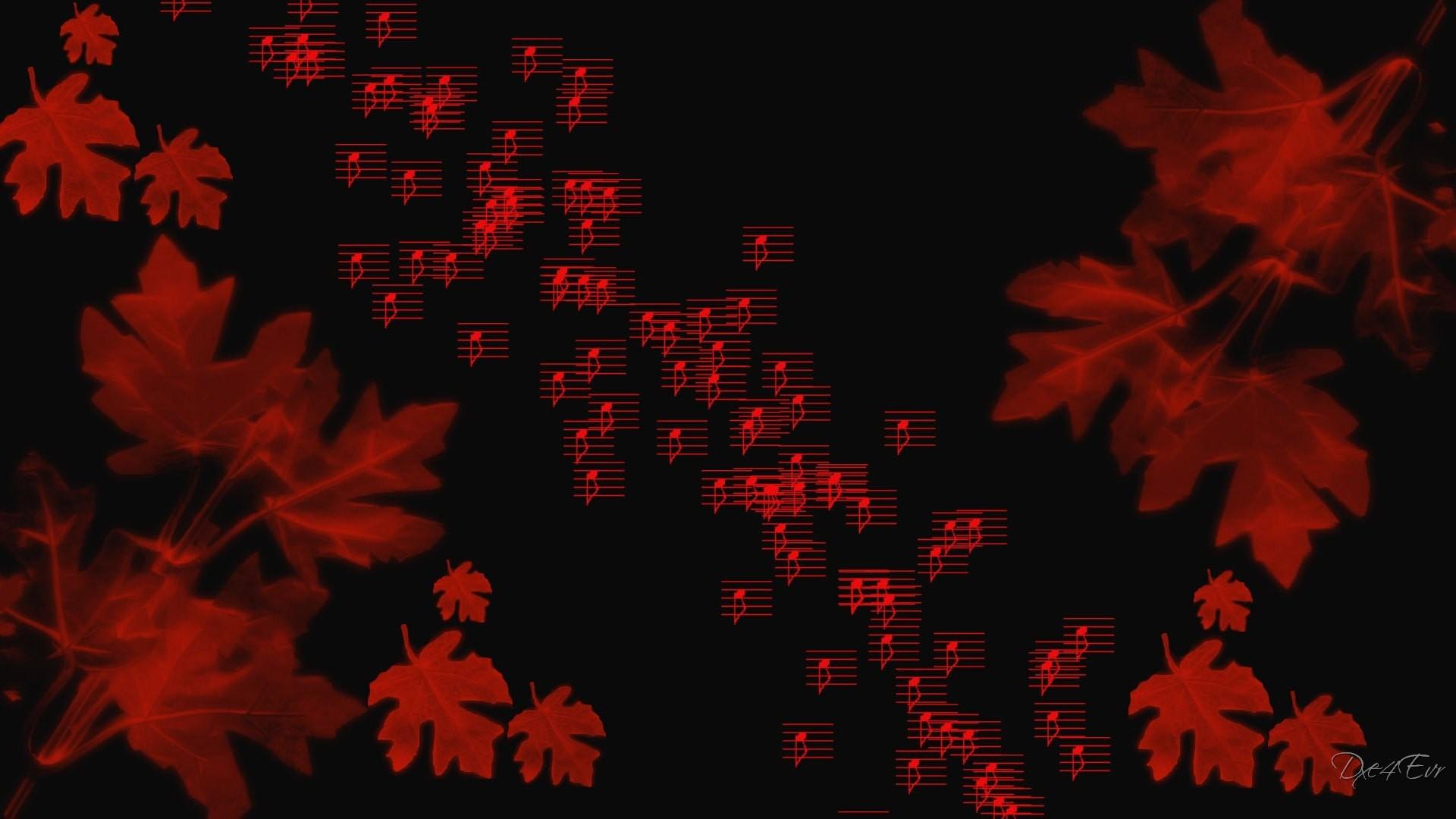 1920x1080 Abstract Fall Autumn Black Music Wallpaper