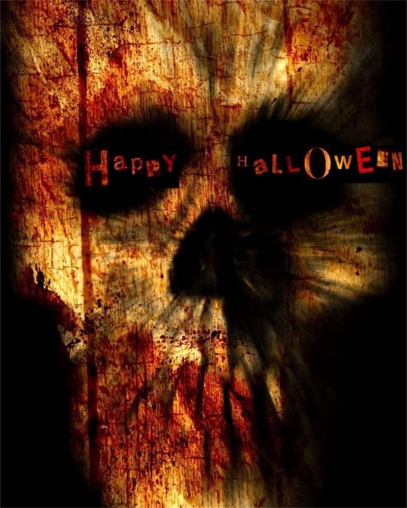 808x1010 Amazon.com : AOFOTO 8x10ft Horrible Evil Skull Background Grunge Scary Halloween Photography Backdrop Fashion Youngster Boy Girl Portrait Photo Studio Props Video Drape Wallpaper : Camera & Photo