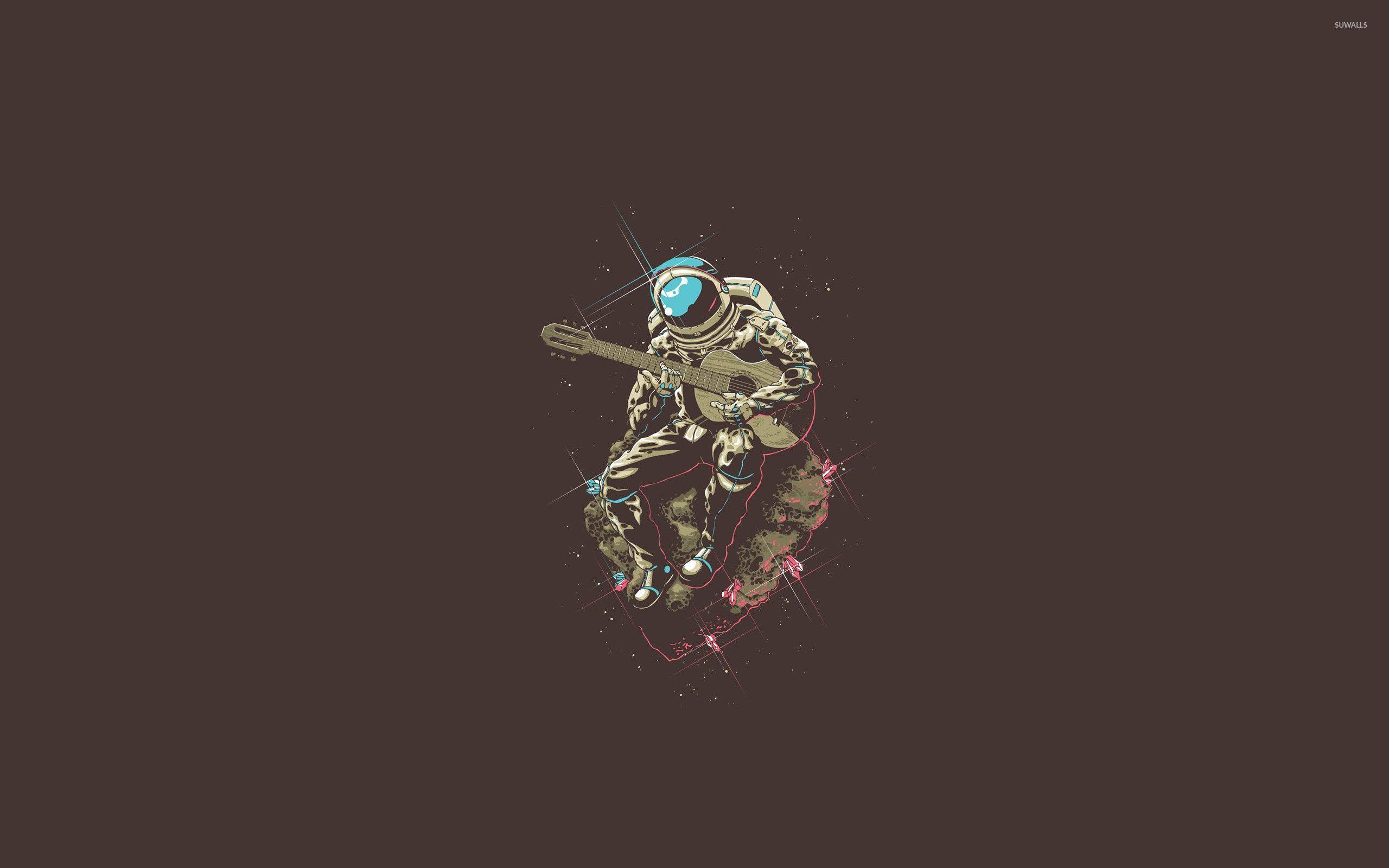 2560x1600 Astronaut on the Moon Wallpaper