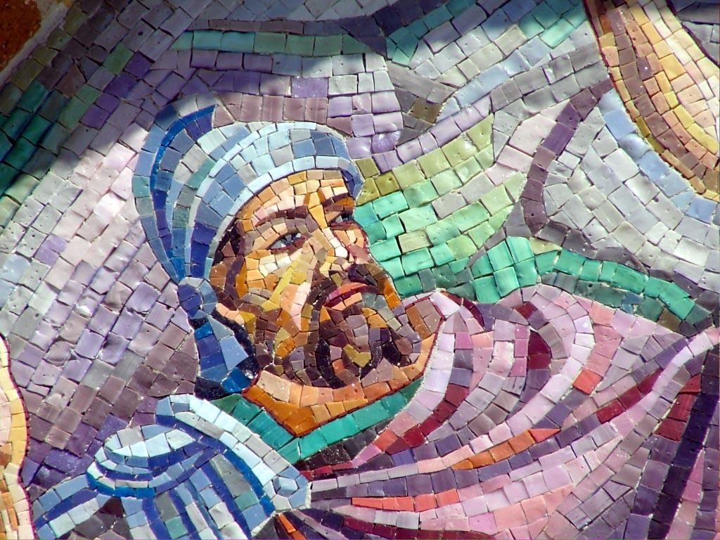1024x768 Roman Mosaic Pattern Wallpaper